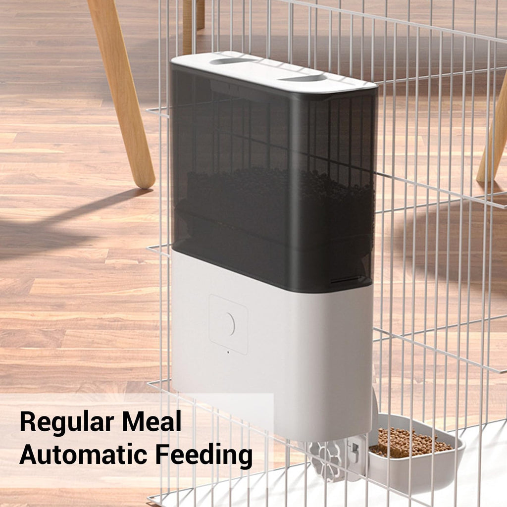 banapoy Hanging Automatic Pet Feeder, Timed Cage Mount Food Dispenser