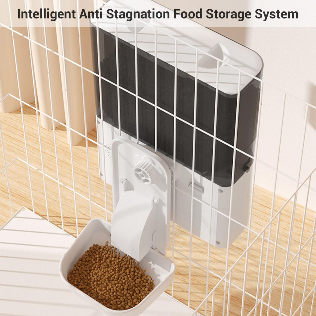 banapoy Hanging Automatic Pet Feeder, Timed Cage Mount Food Dispenser
