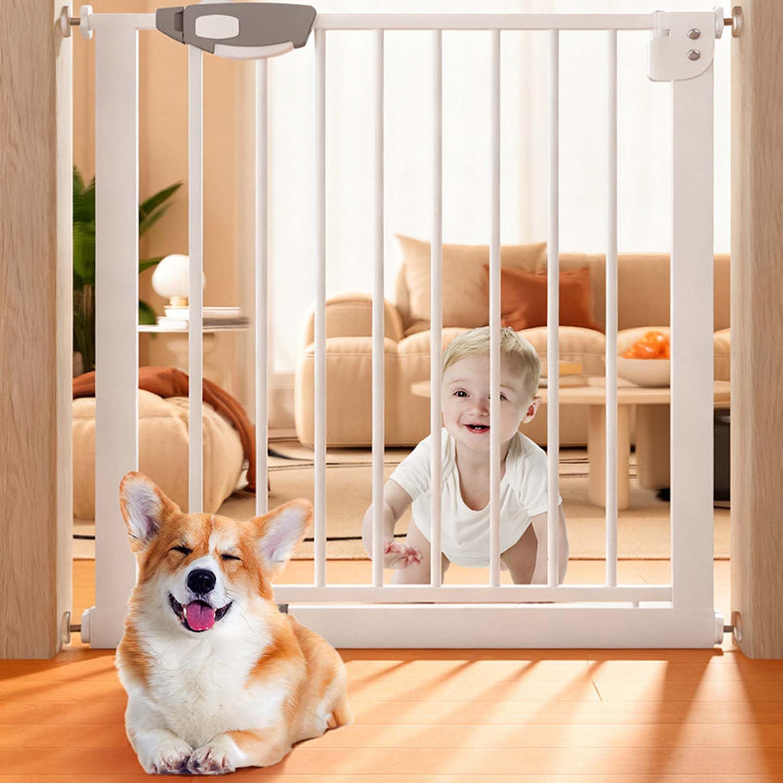 Retractable Mesh Pet Gate for Doorways