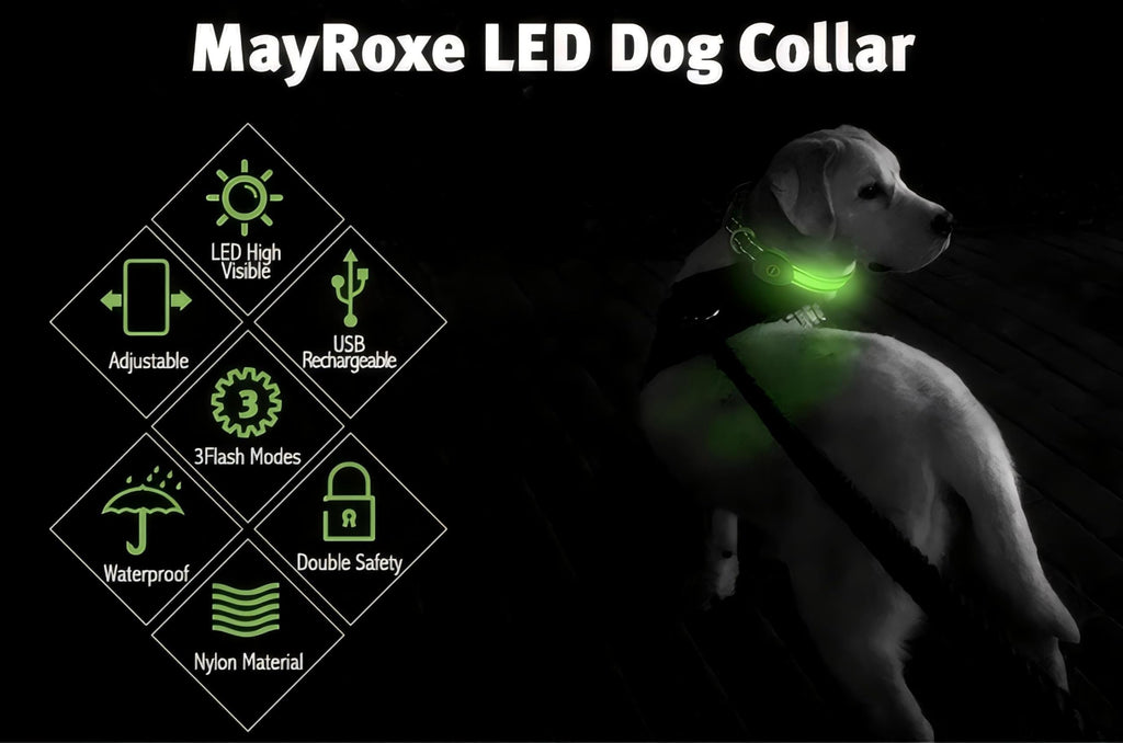 Rechargeable LED Heart Pet Collar