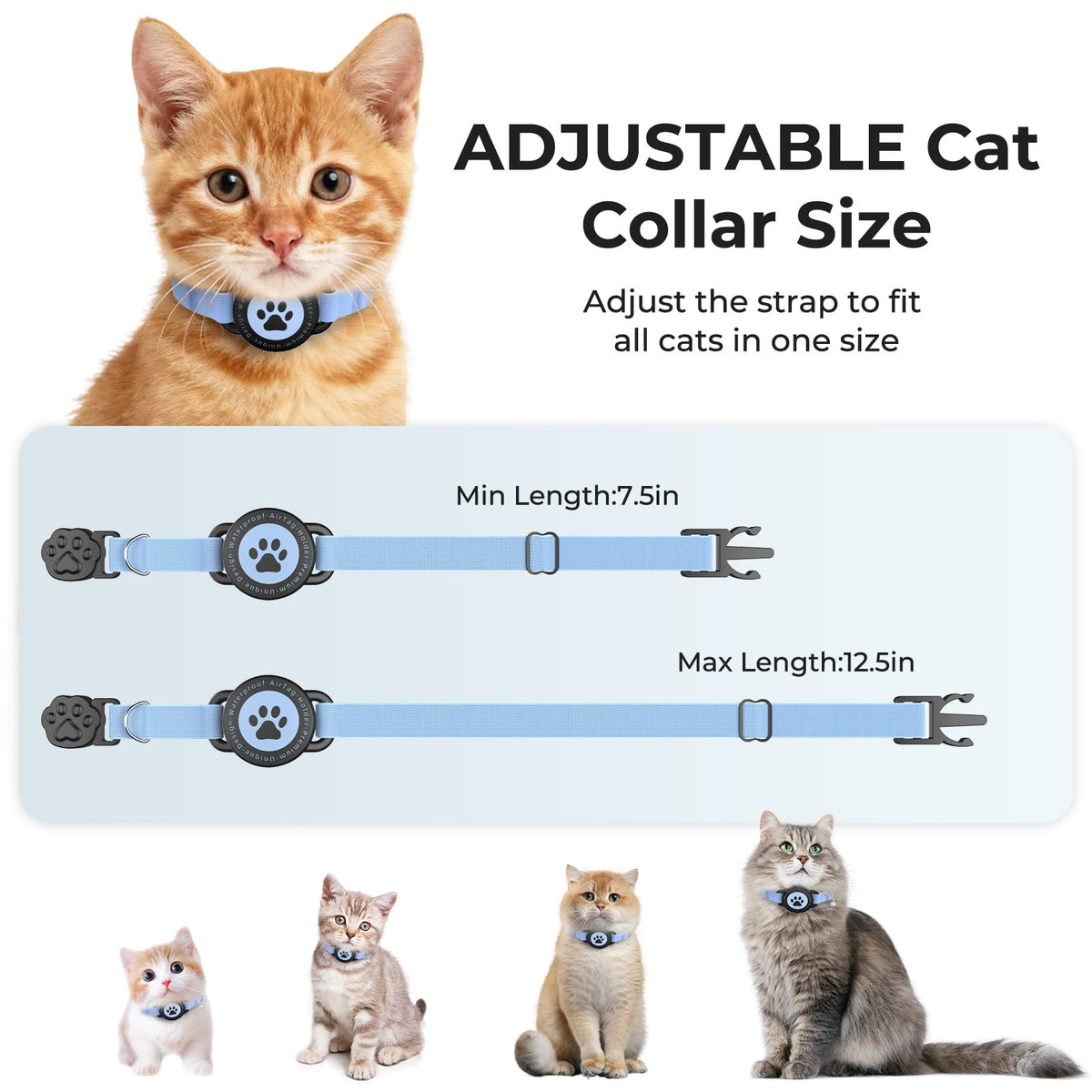 Cat GPS Tracking Collar (iOS & Android), Bluetooth