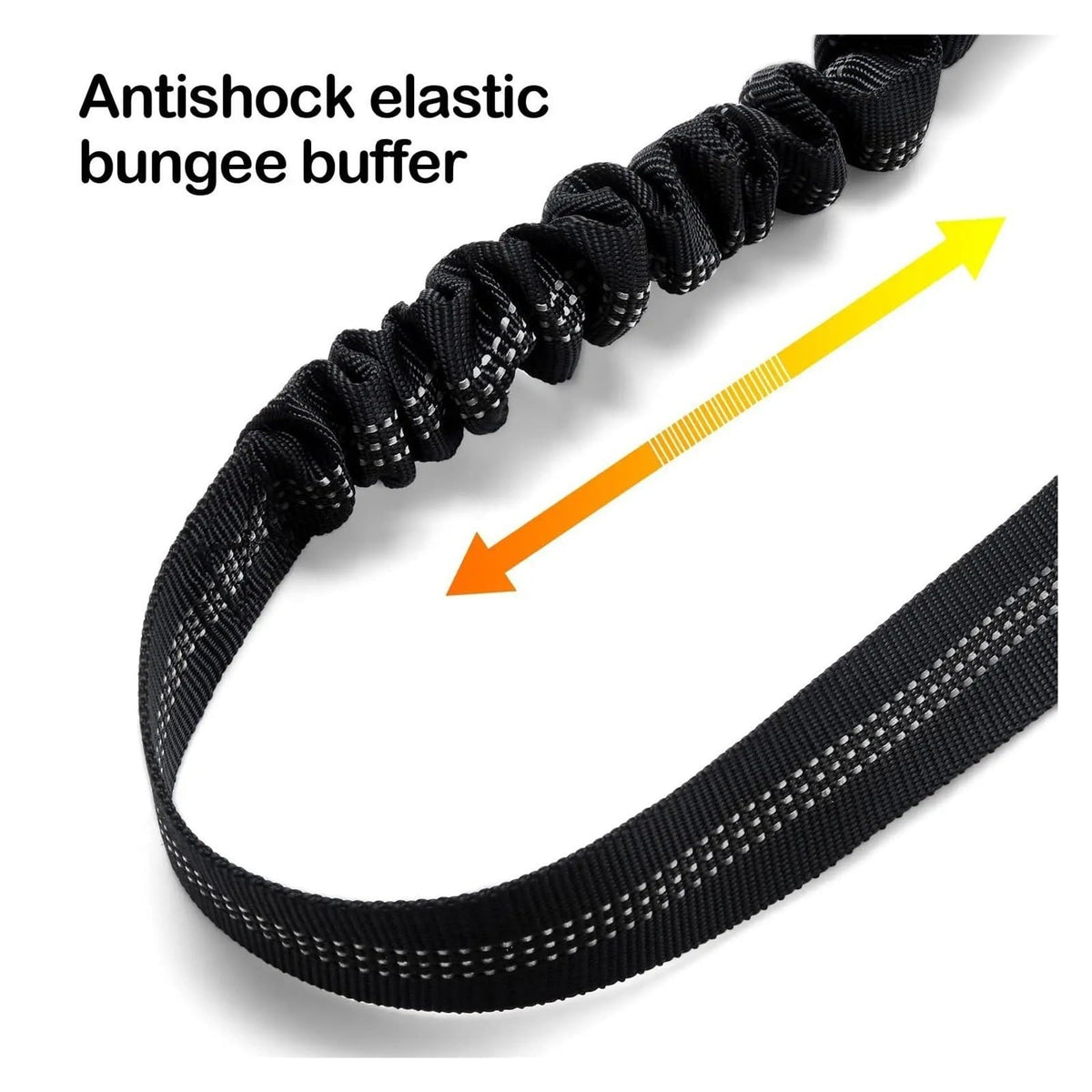 Adjustable Reflective Dog Car Seat Belt with Bungee