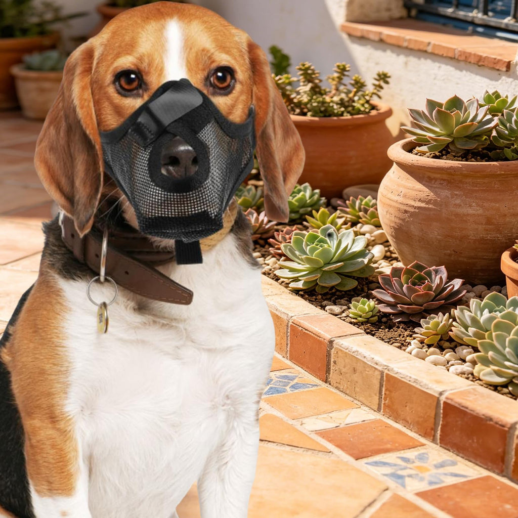 1 PC Comfortable Mesh Pet Mask Adjustable Safety Design Breathable Dog