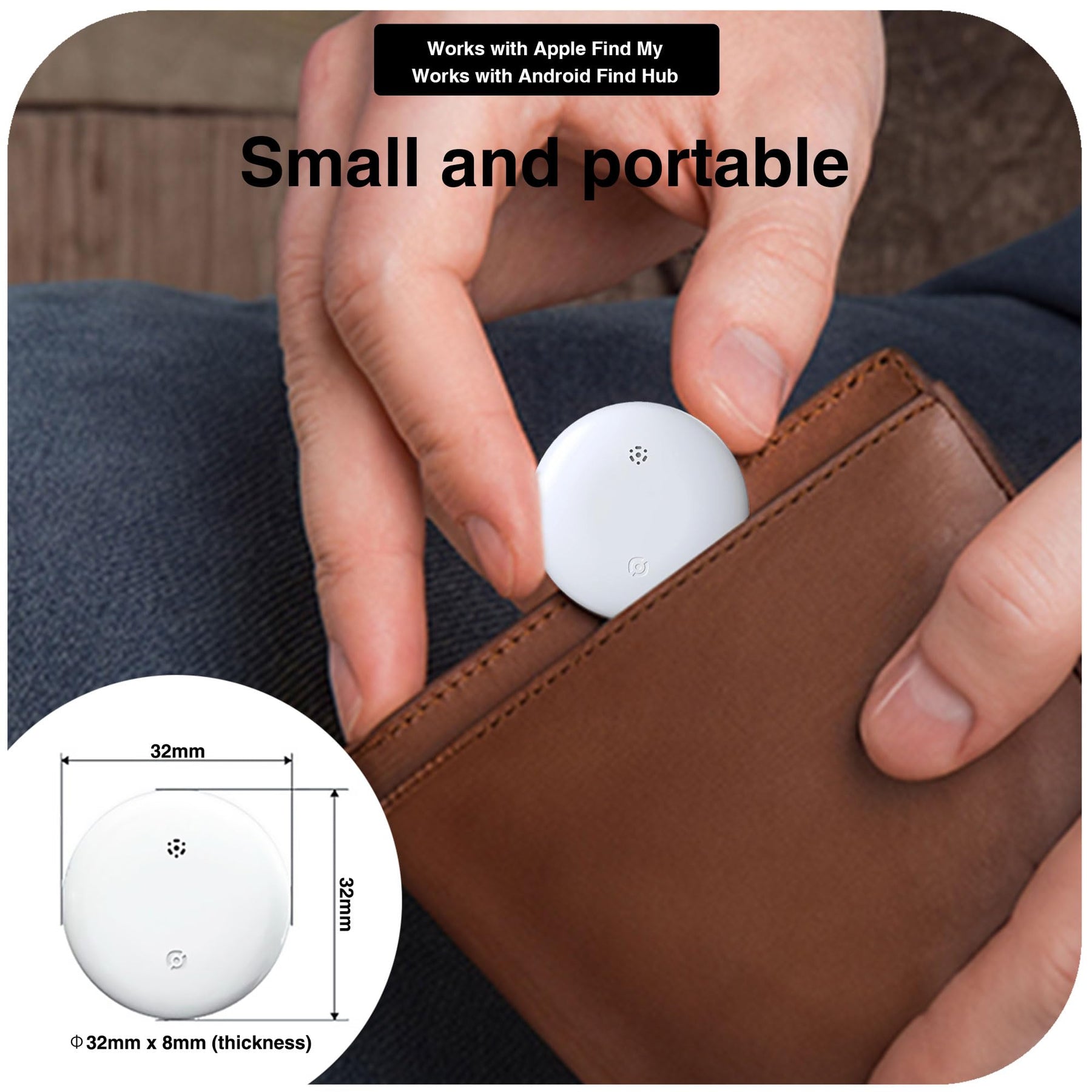 BlissfulTails Bluetooth Tracker, Apple Find My & Android Find Hub (2 Pack)
