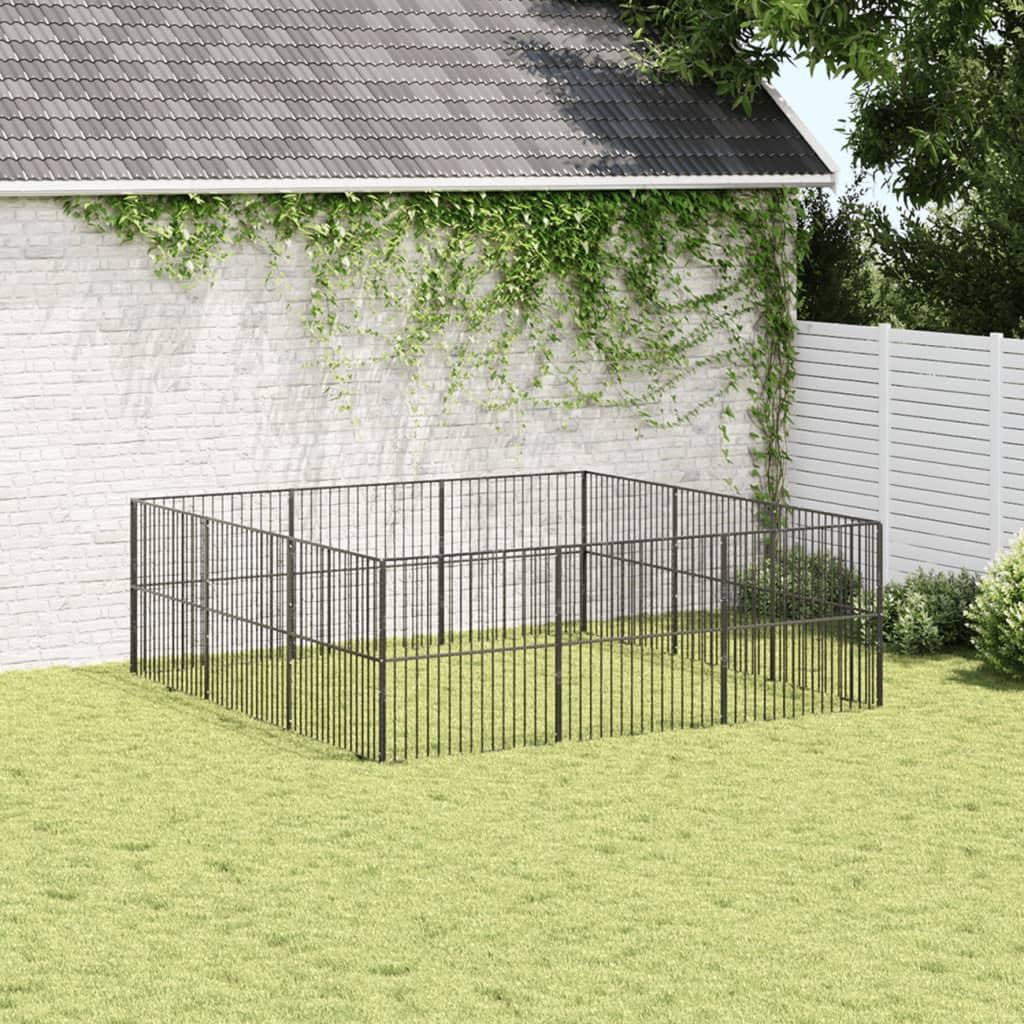 12-Panel Heavy-Duty Outdoor Dog Playpen