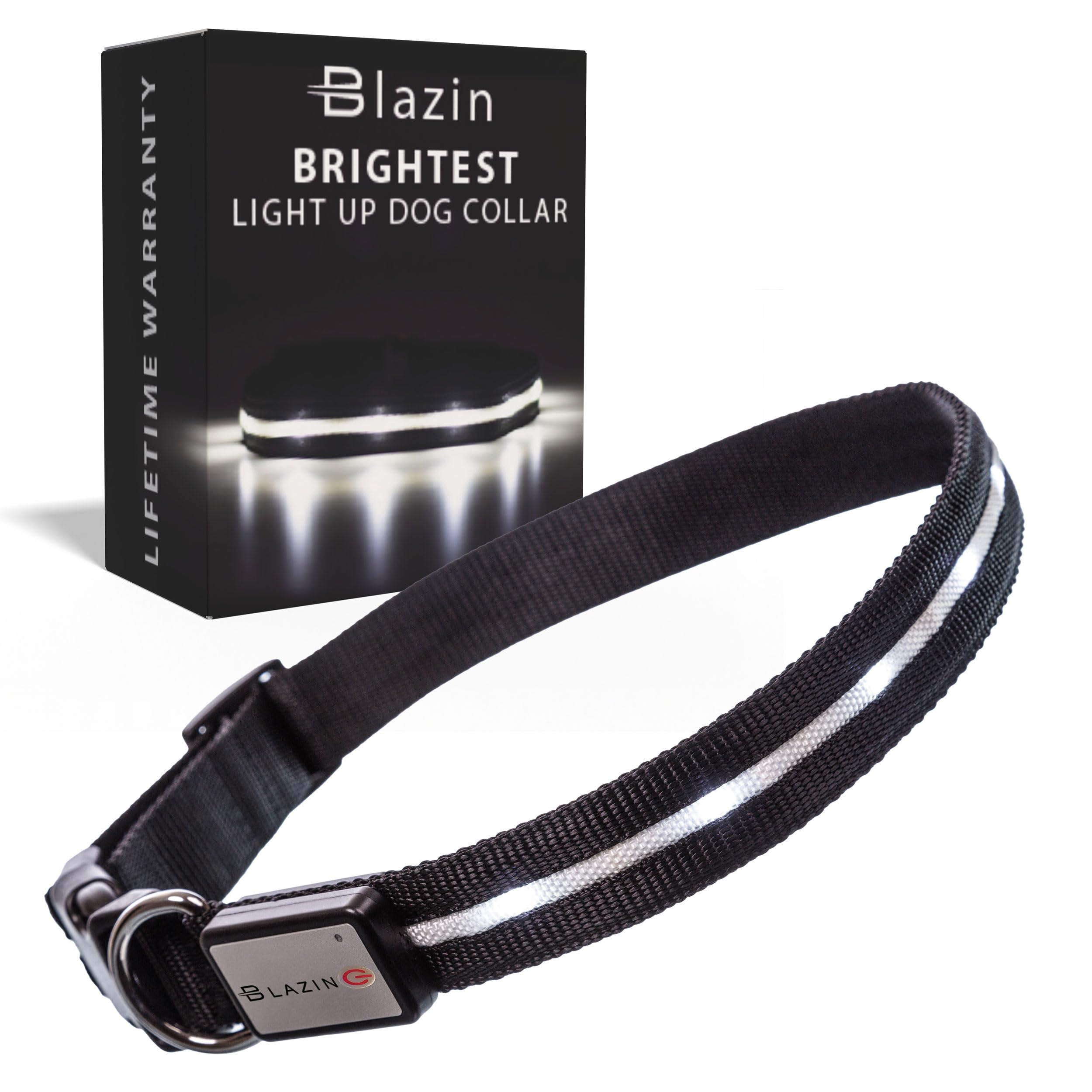USB Rechargeable LED Light-Up Dog Collar