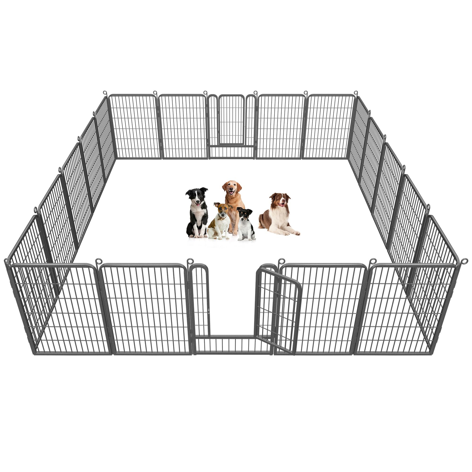 40" Portable Metal Dog Exercise Pen for Outdoor Use