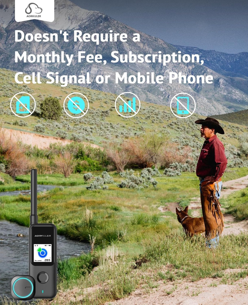 Subscription-Free GPS Dog Tracker for Off-Grid Areas