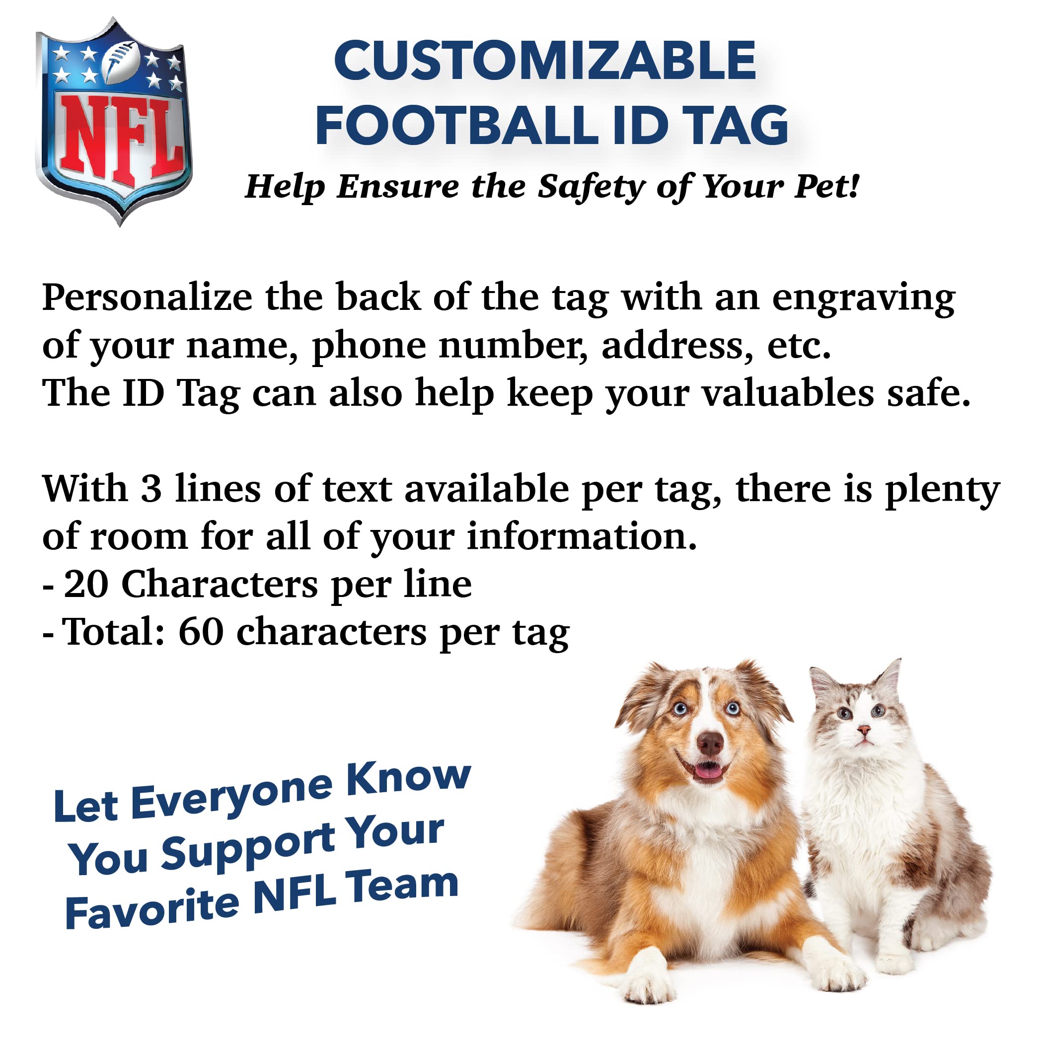 Personalized Pet ID Tag with Team Logo