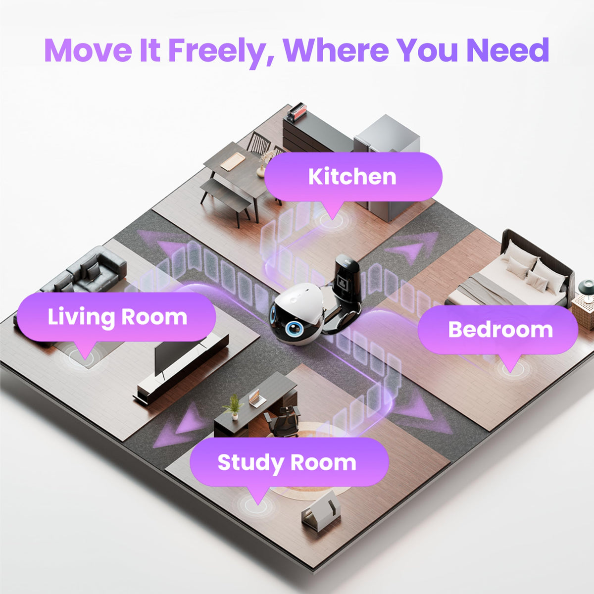 3K Smart Pet Robot Camera for Indoor Monitoring