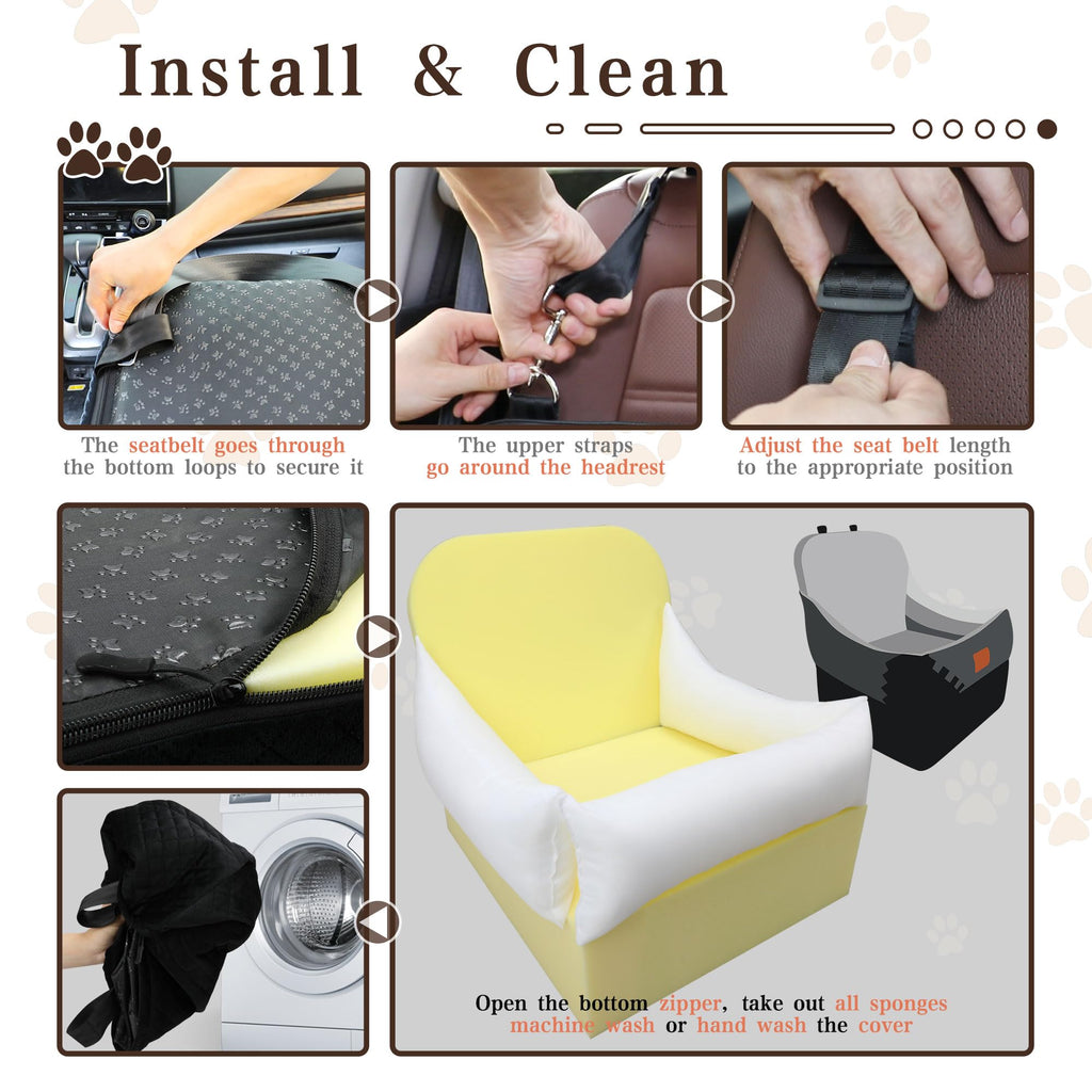 Dog Booster Car Seat for Small/Medium Dogs