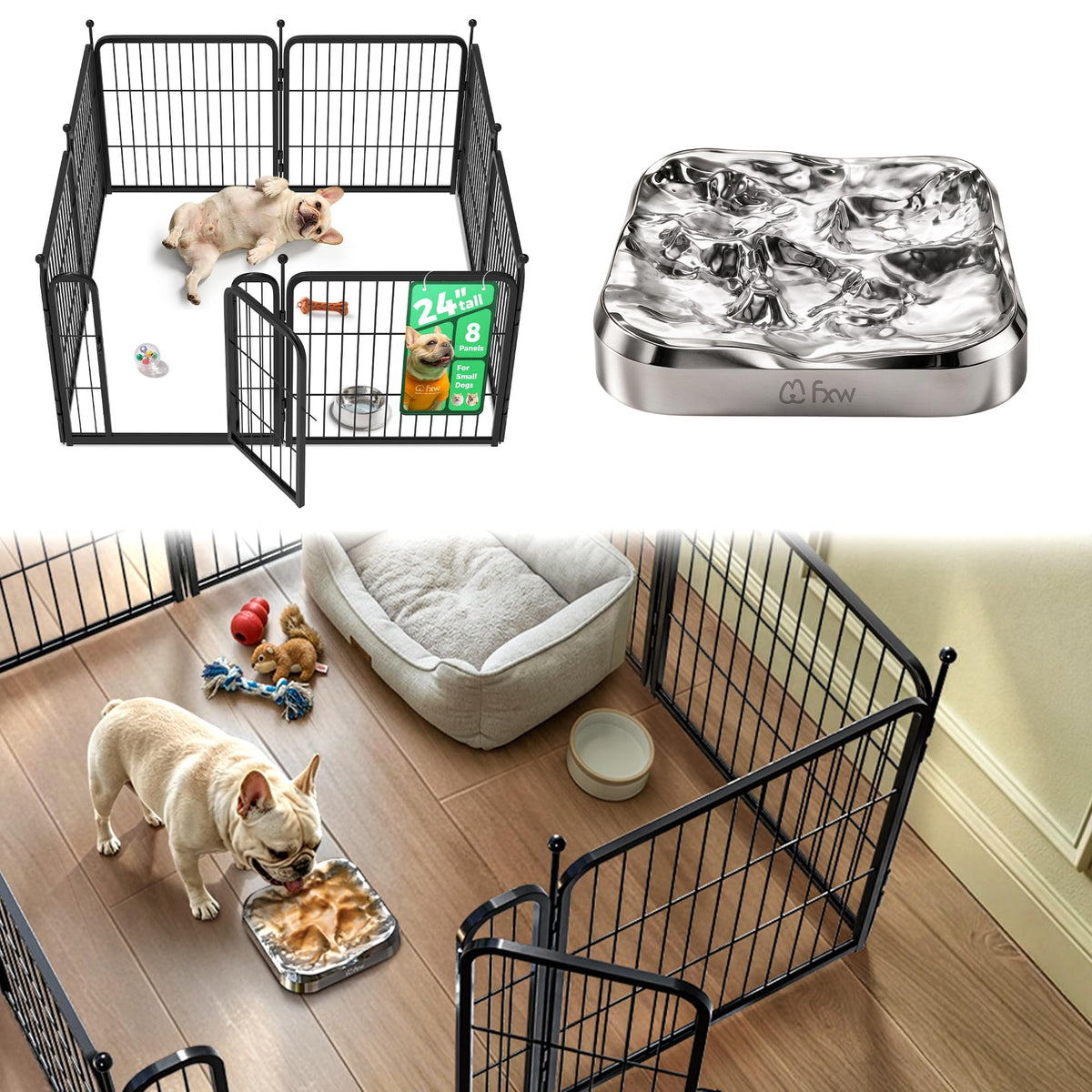 FXW Rollick Dog Playpen, Indoor, Yard & RV Camping