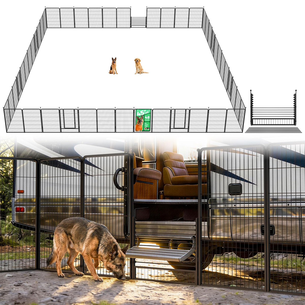 FXW Instant Dog Playpen, RV Camping, Outdoor & Yard