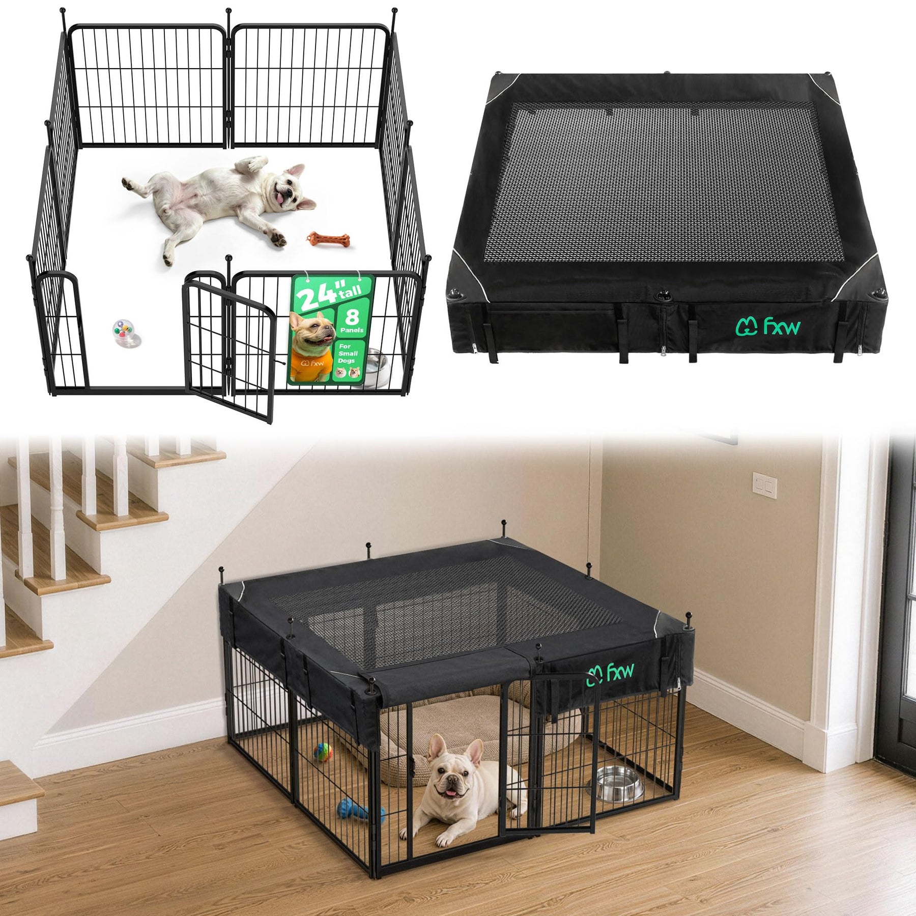 FXW Rollick Dog Playpen, Indoor, Yard & RV Camping