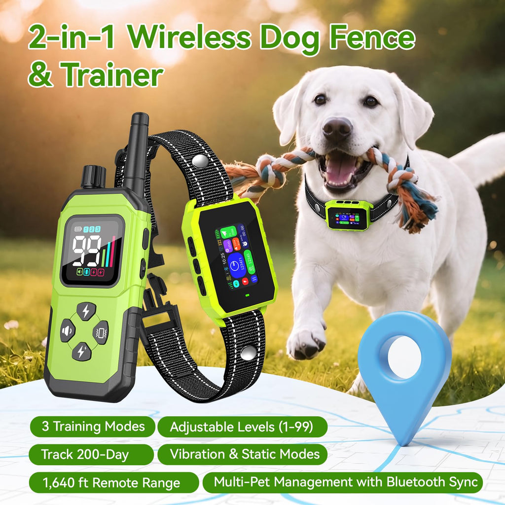 GPS Wireless Dog Fence, 2-1 Smart GPS Wireless Dog Fence