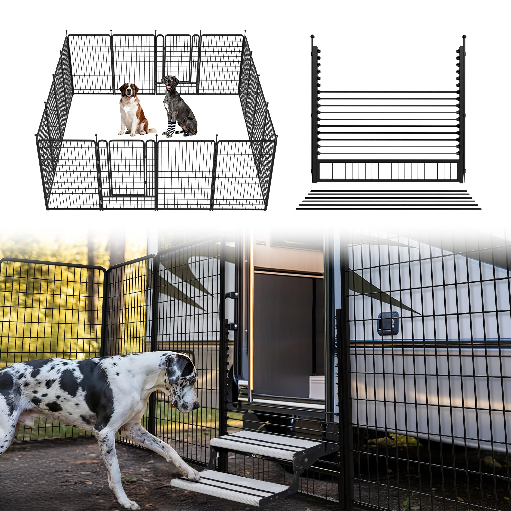 FXW Rollick Dog Playpen, Indoor, Yard & RV Camping