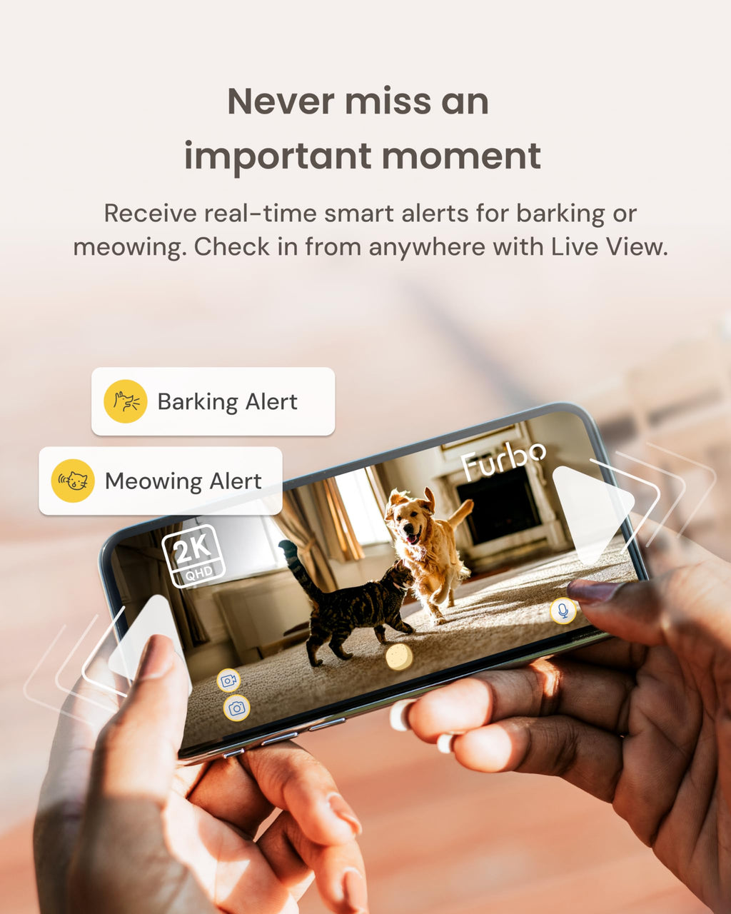 360° 2K Pet Camera with Treat Dispenser & Two-Way Audio