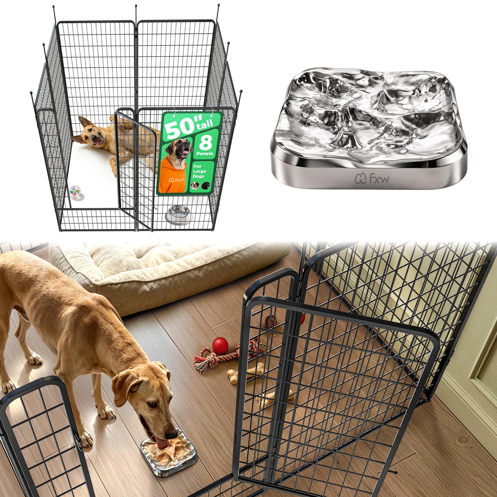 FXW Rollick Dog Playpen, Indoor, Yard & RV Camping