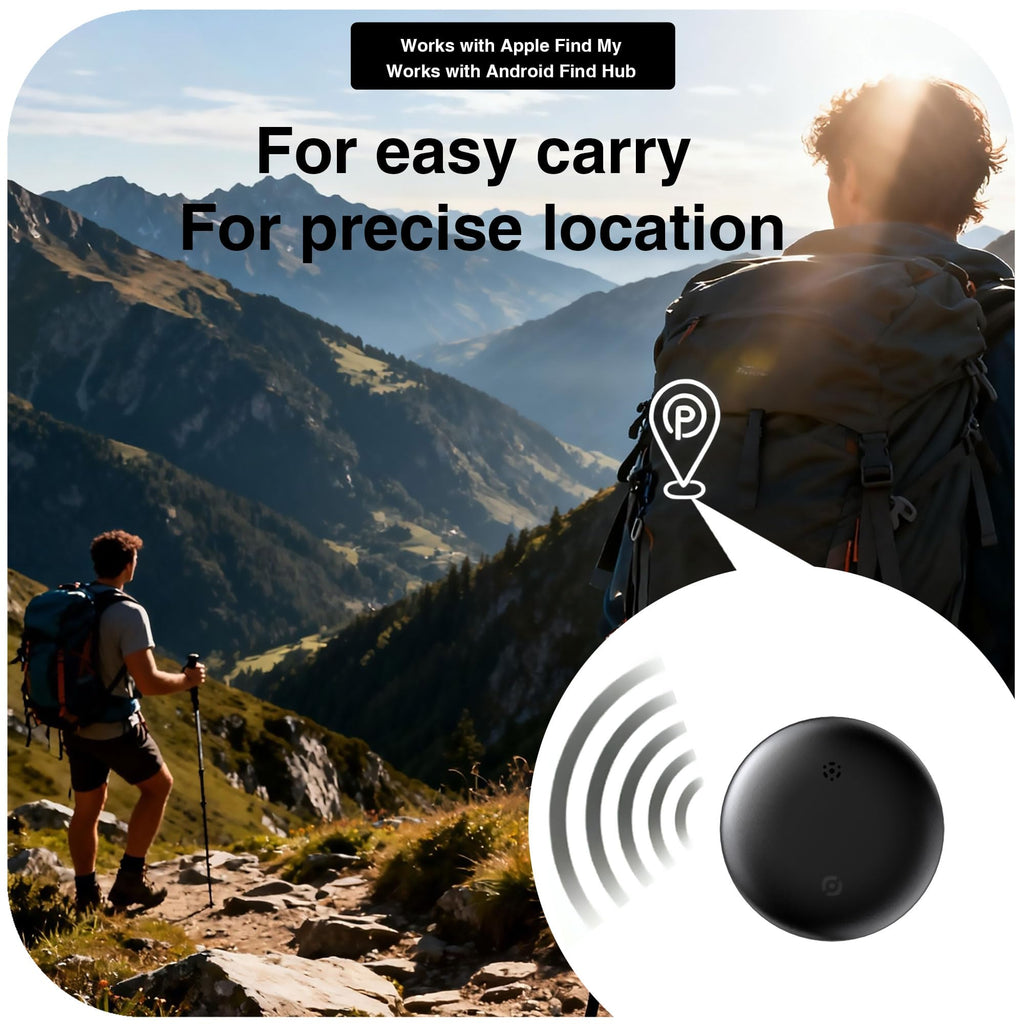 BlissfulTails Bluetooth Tracker, Apple Find My & Android Find Hub (2 Pack)