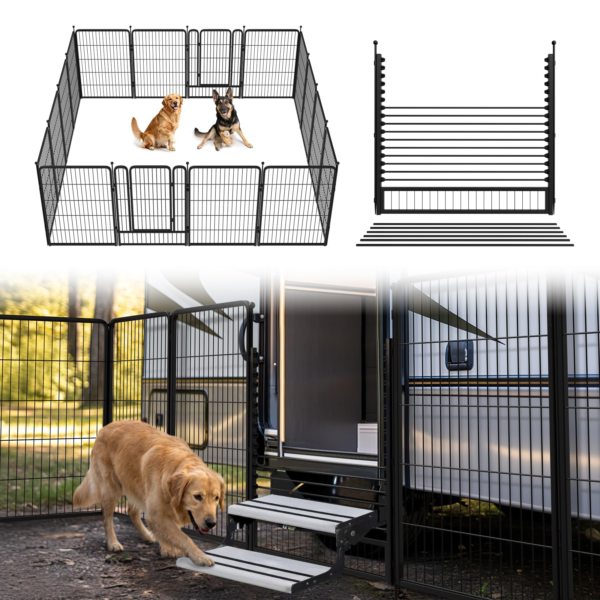 FXW Rollick Dog Playpen, Indoor, Yard & RV Camping