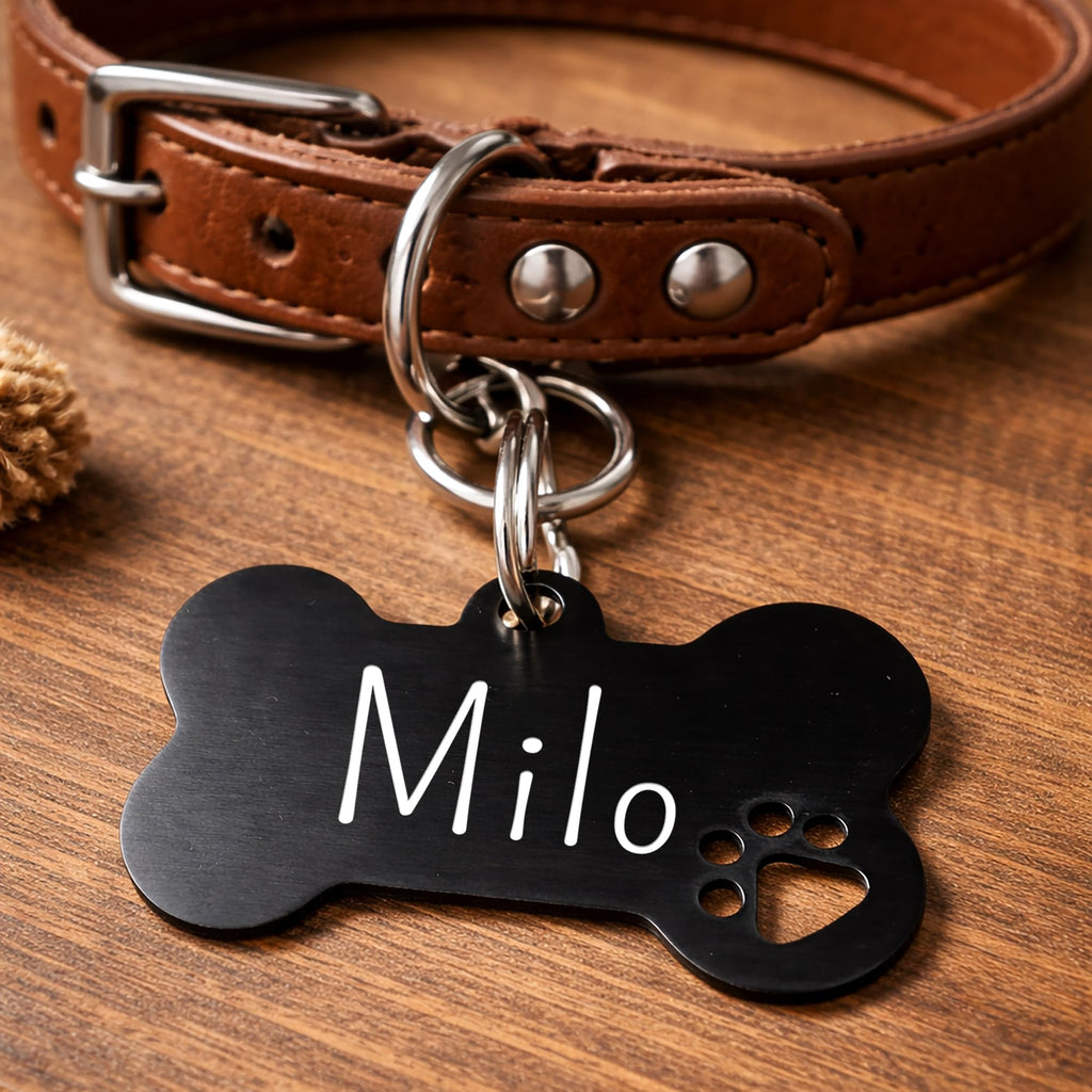 Ultra Joys Custom Personalized Bone Dog ID Tag for Pets