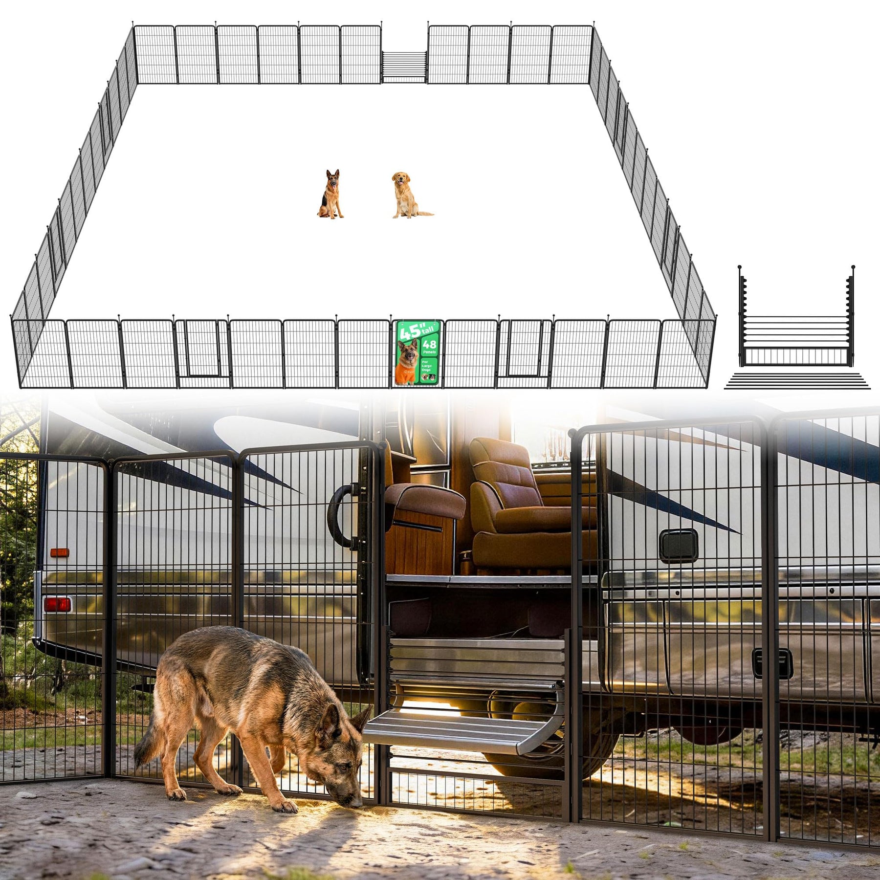 FXW Instant Dog Playpen, RV Camping, Outdoor & Yard
