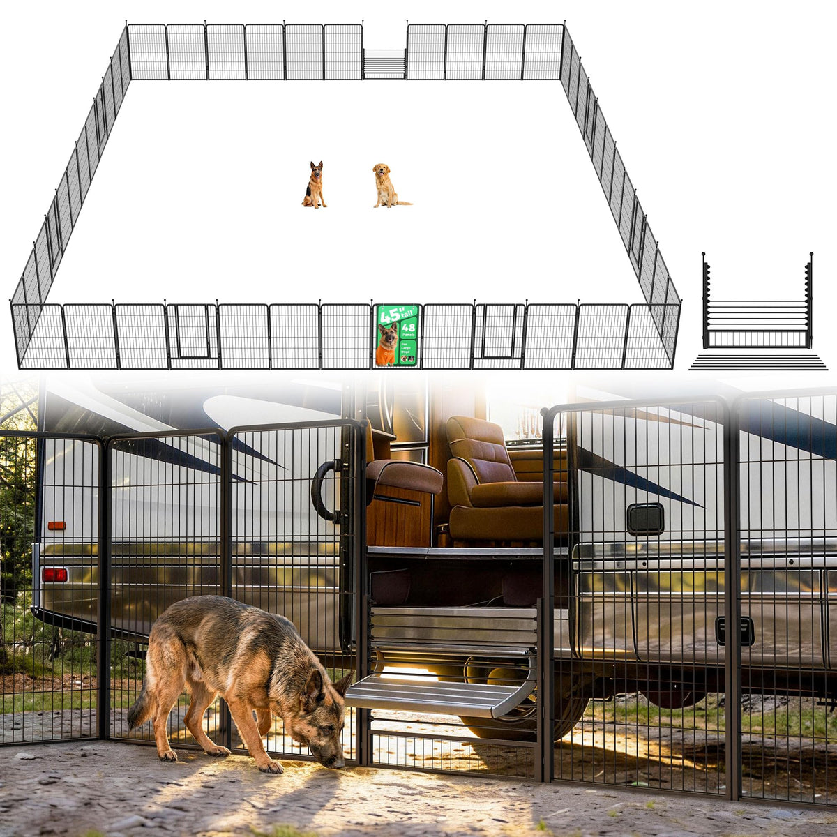 FXW Instant Dog Playpen, RV Camping, Outdoor & Yard