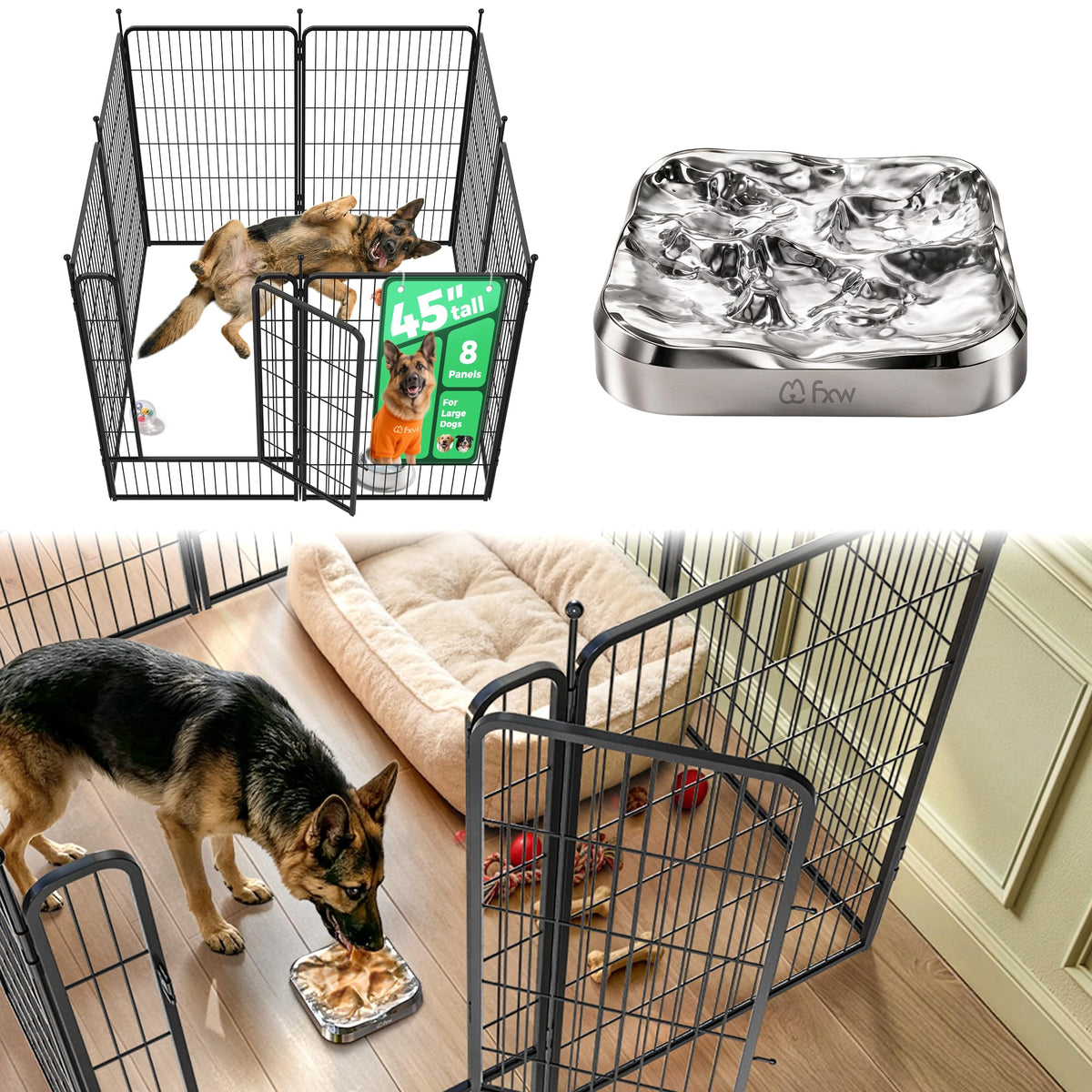 FXW Rollick Dog Playpen, Indoor, Yard & RV Camping