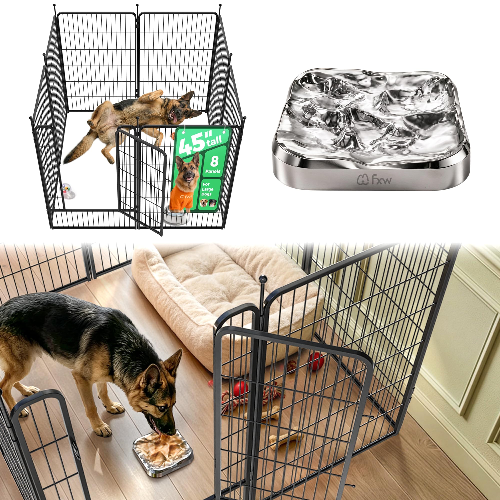 FXW Rollick Dog Playpen, Indoor, Yard & RV Camping