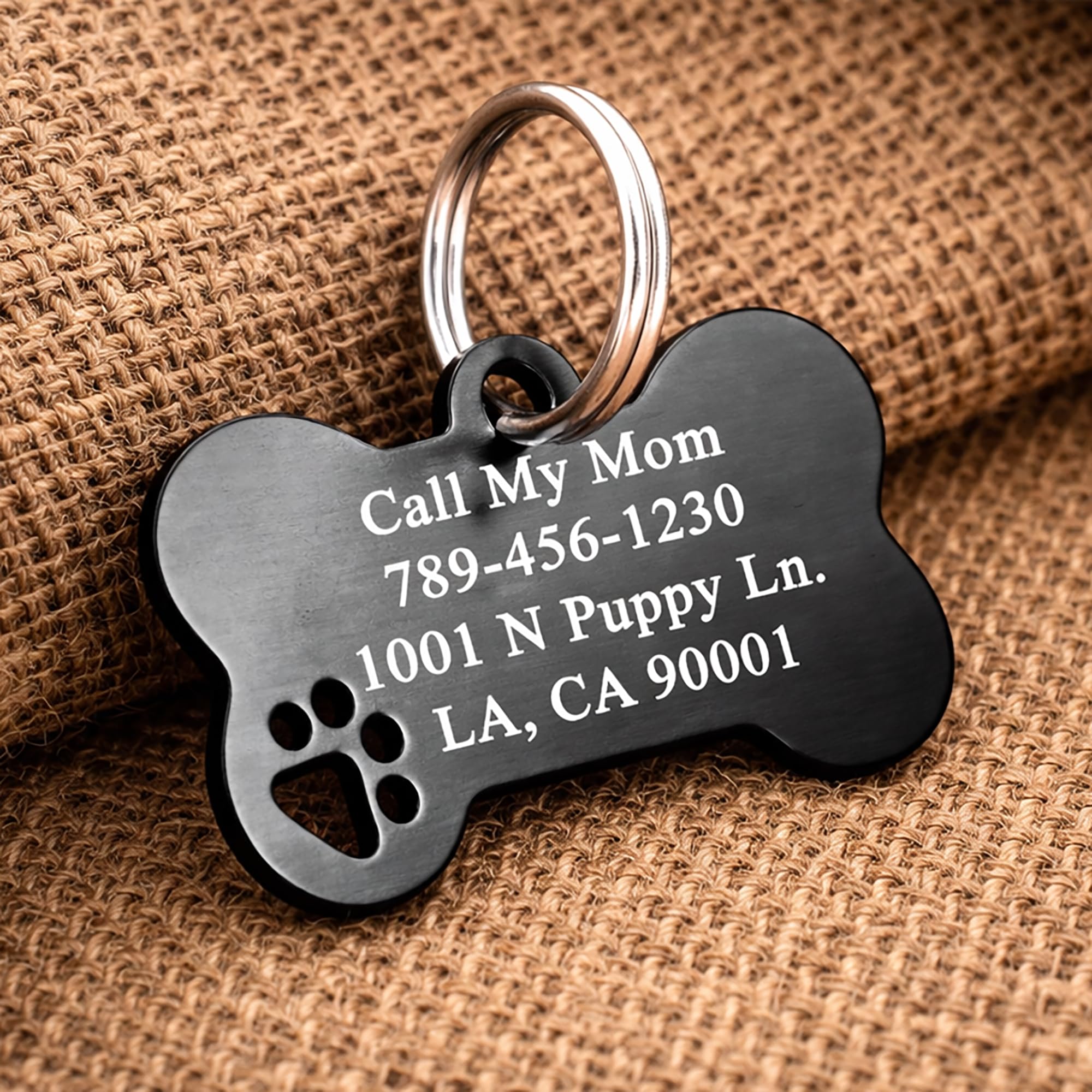 Ultra Joys Custom Personalized Bone Dog ID Tag for Pets