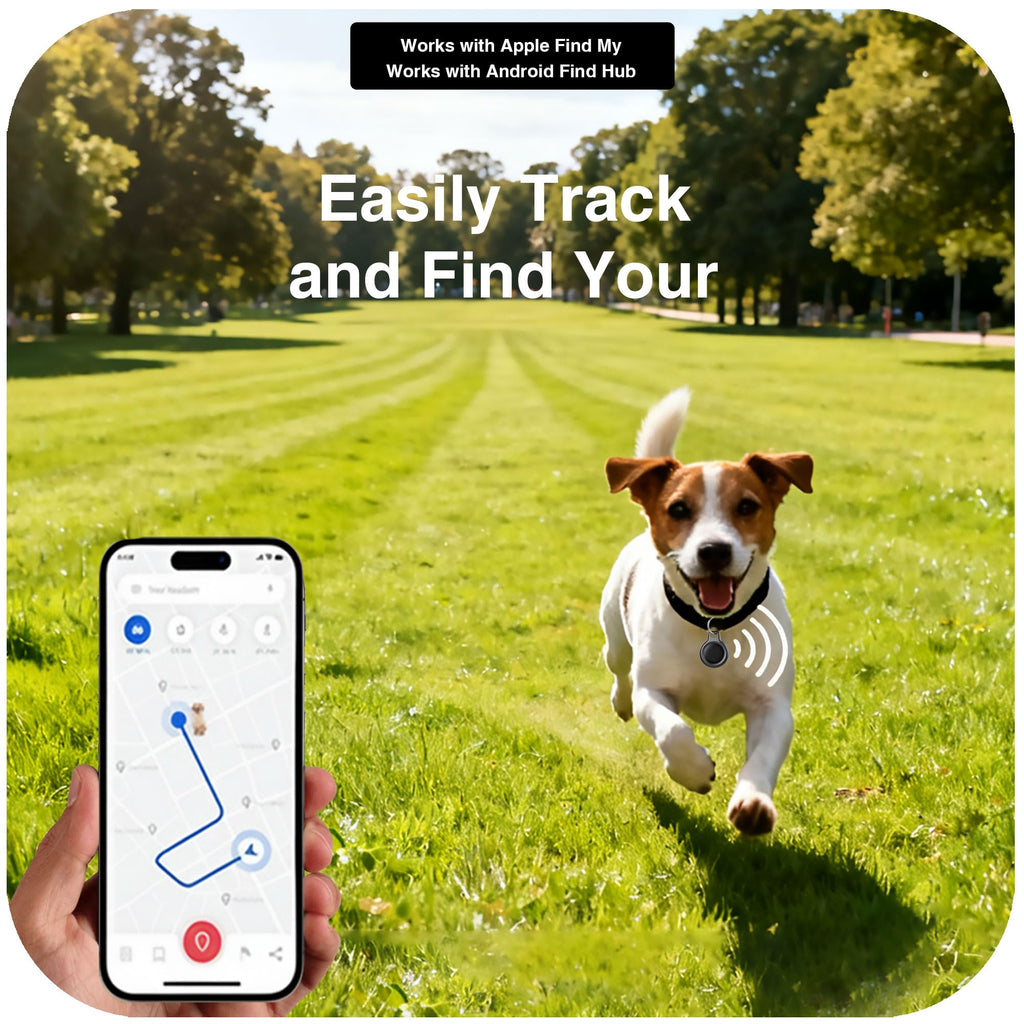 BlissfulTails Bluetooth Tracker, Apple Find My & Android Find Hub (2 Pack)