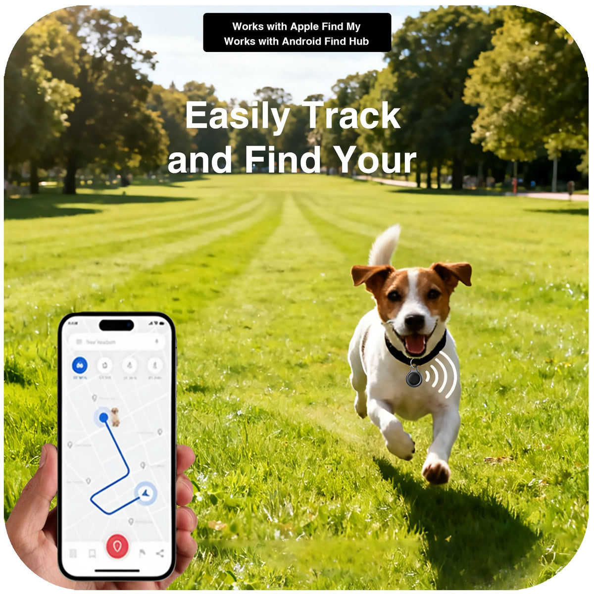 BlissfulTails Bluetooth Tracker, Apple Find My & Android Find Hub (2 Pack)