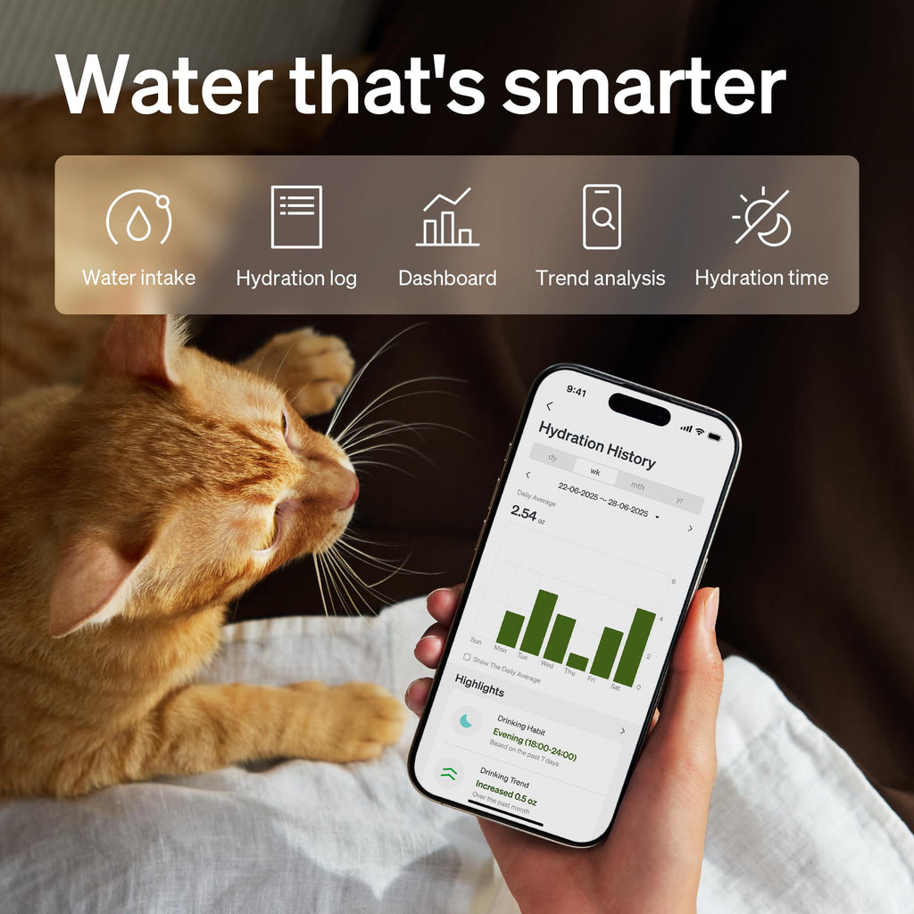 Smart 3L Stainless Steel Pet Water Fountain with App Monitoring