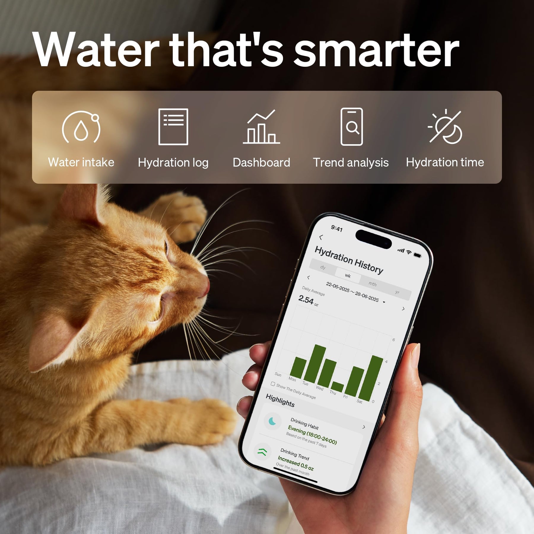 Smart 3L Stainless Steel Pet Water Fountain with App Monitoring
