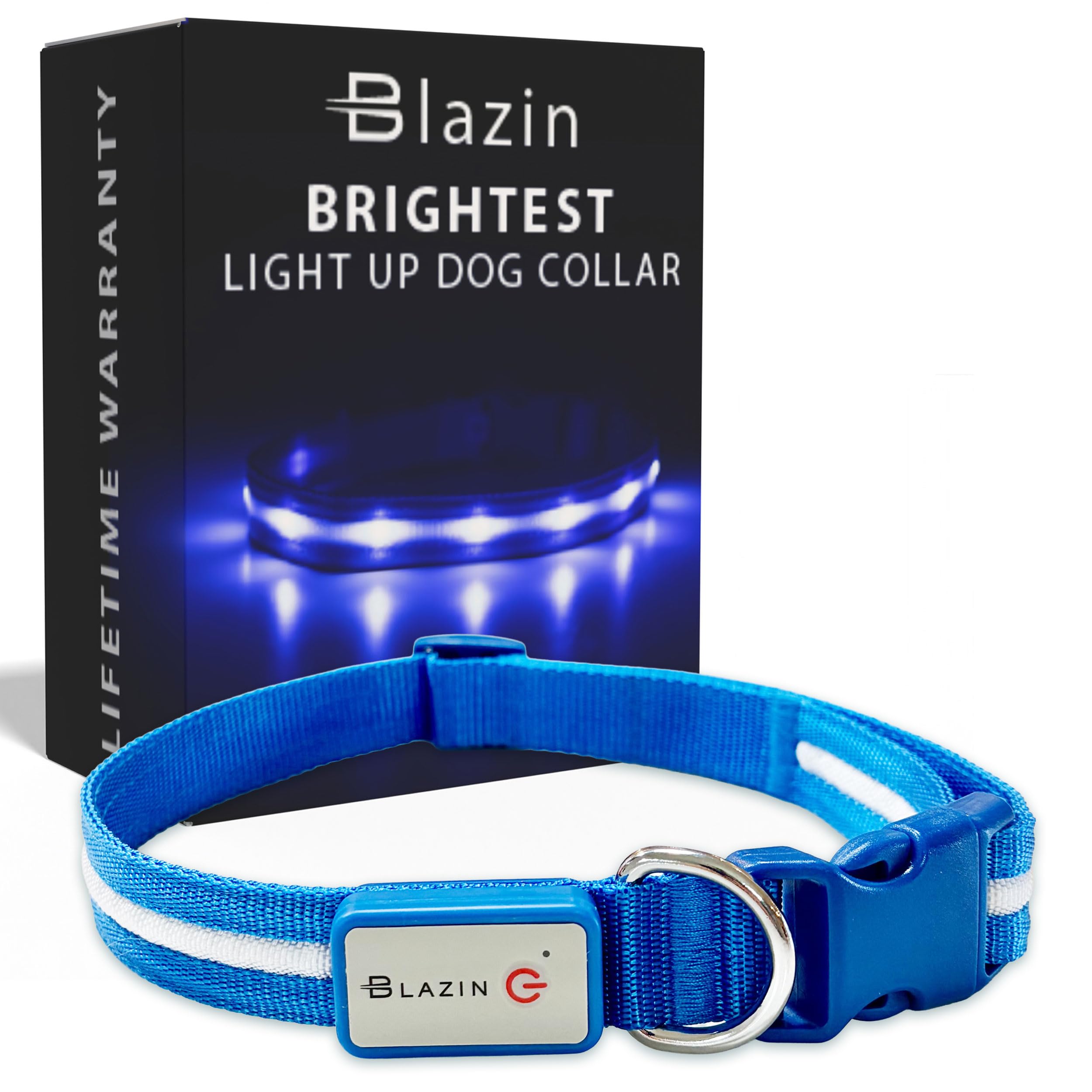 USB Rechargeable LED Light-Up Dog Collar
