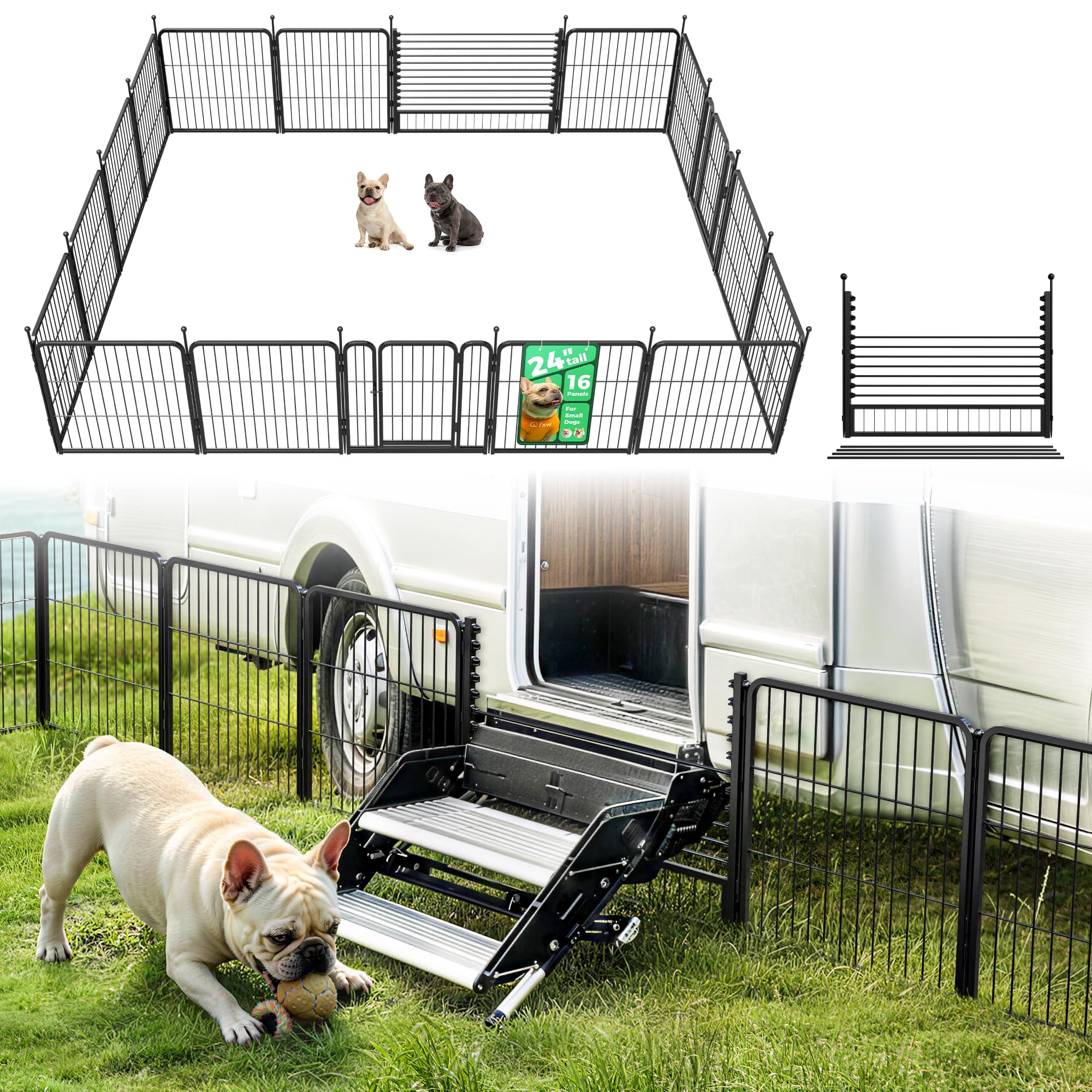 FXW Rollick Dog Playpen, Indoor, Yard & RV Camping