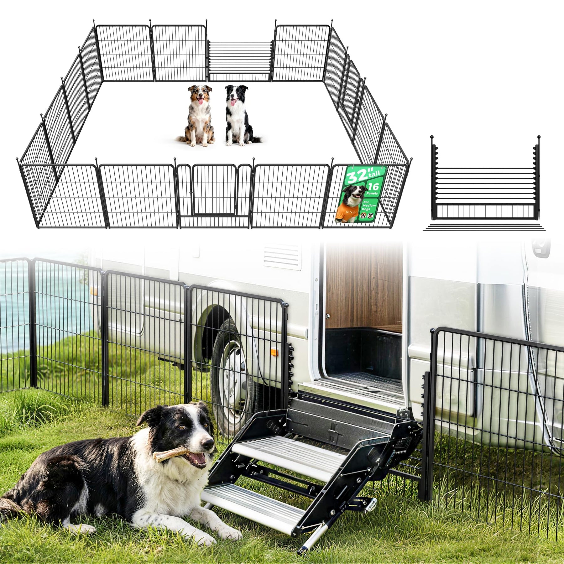 FXW Rollick Dog Playpen, Indoor, Yard & RV Camping