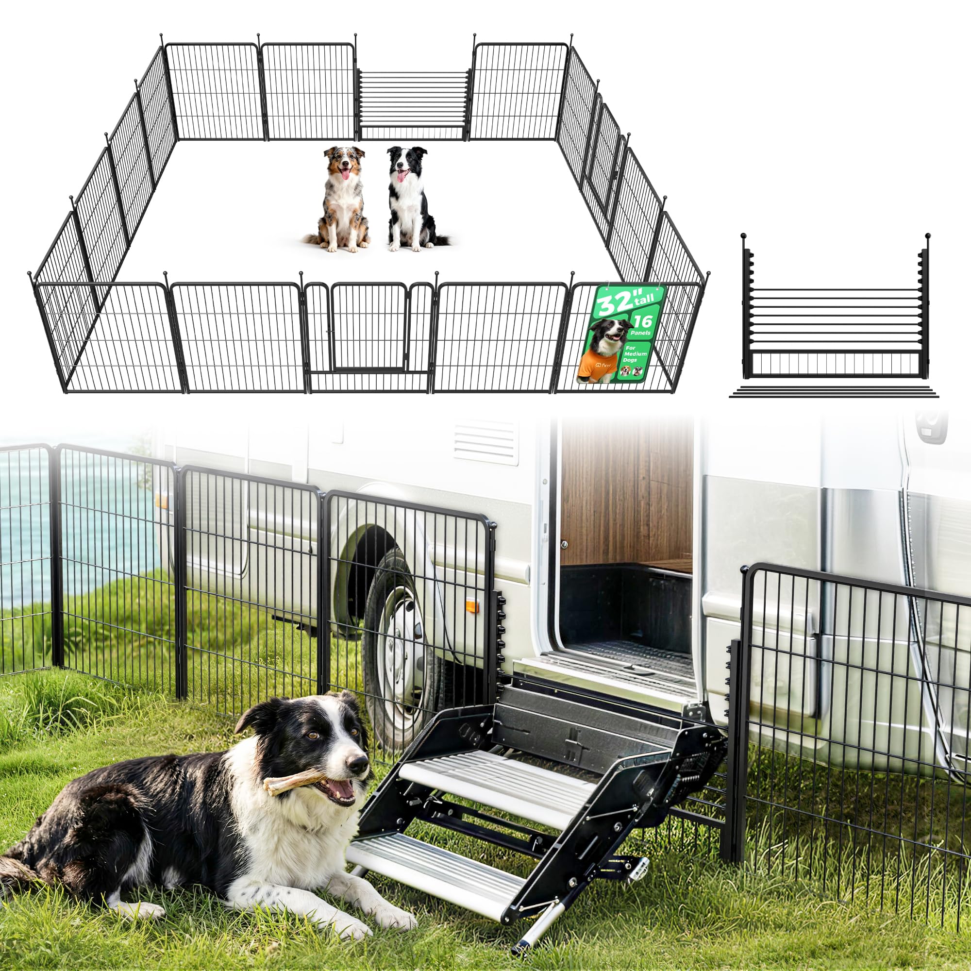 FXW Rollick Dog Playpen, Indoor, Yard & RV Camping