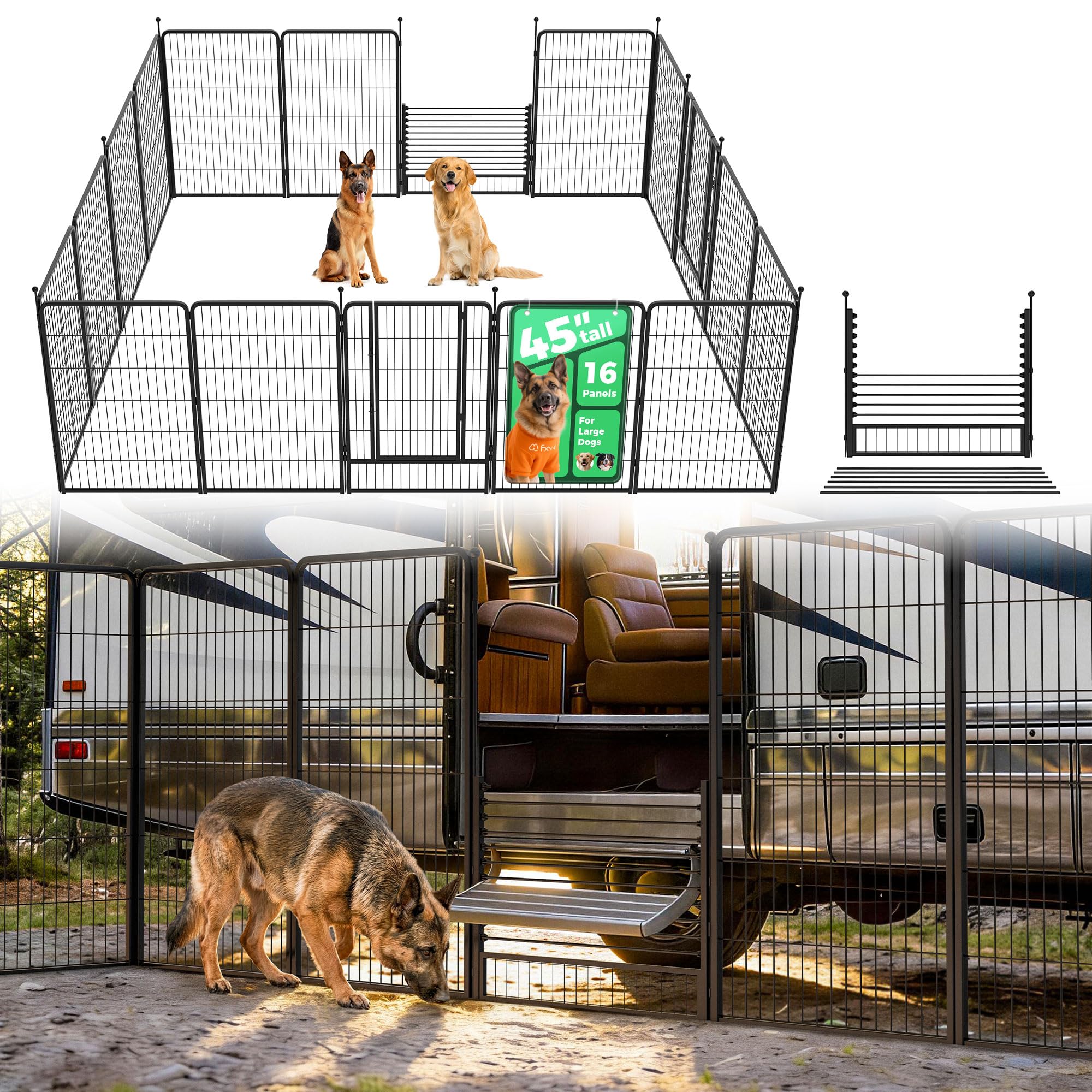 FXW Instant Dog Playpen, RV Camping, Outdoor & Yard