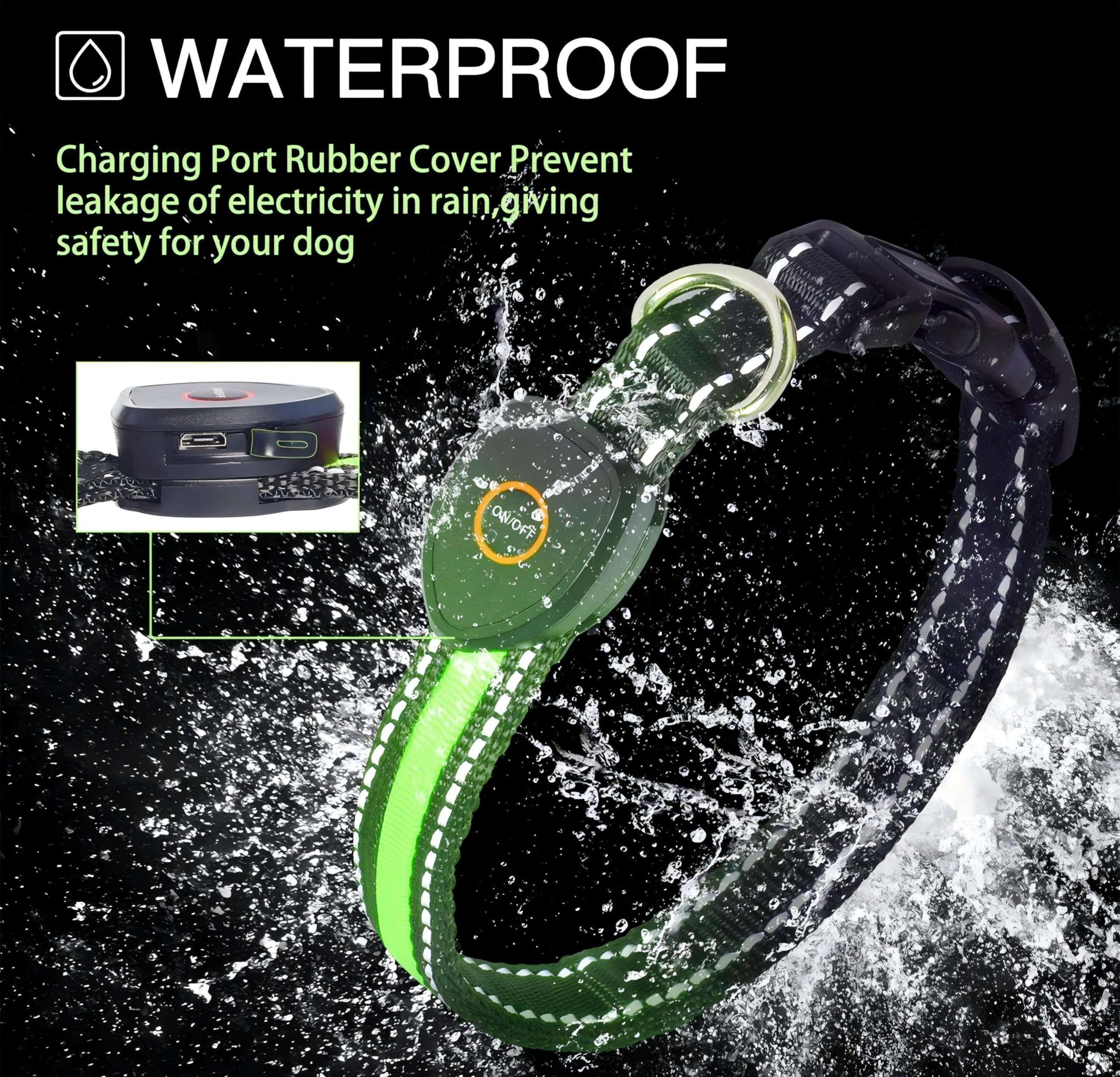 Rechargeable LED Heart Pet Collar