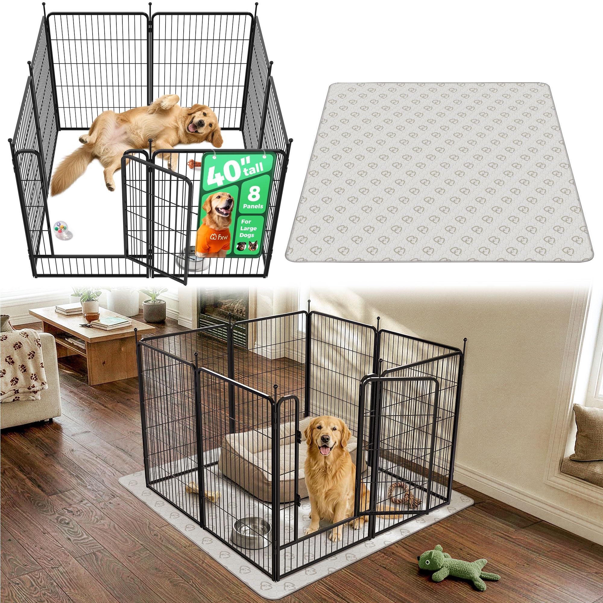 FXW Rollick Dog Playpen, Indoor, Yard & RV Camping