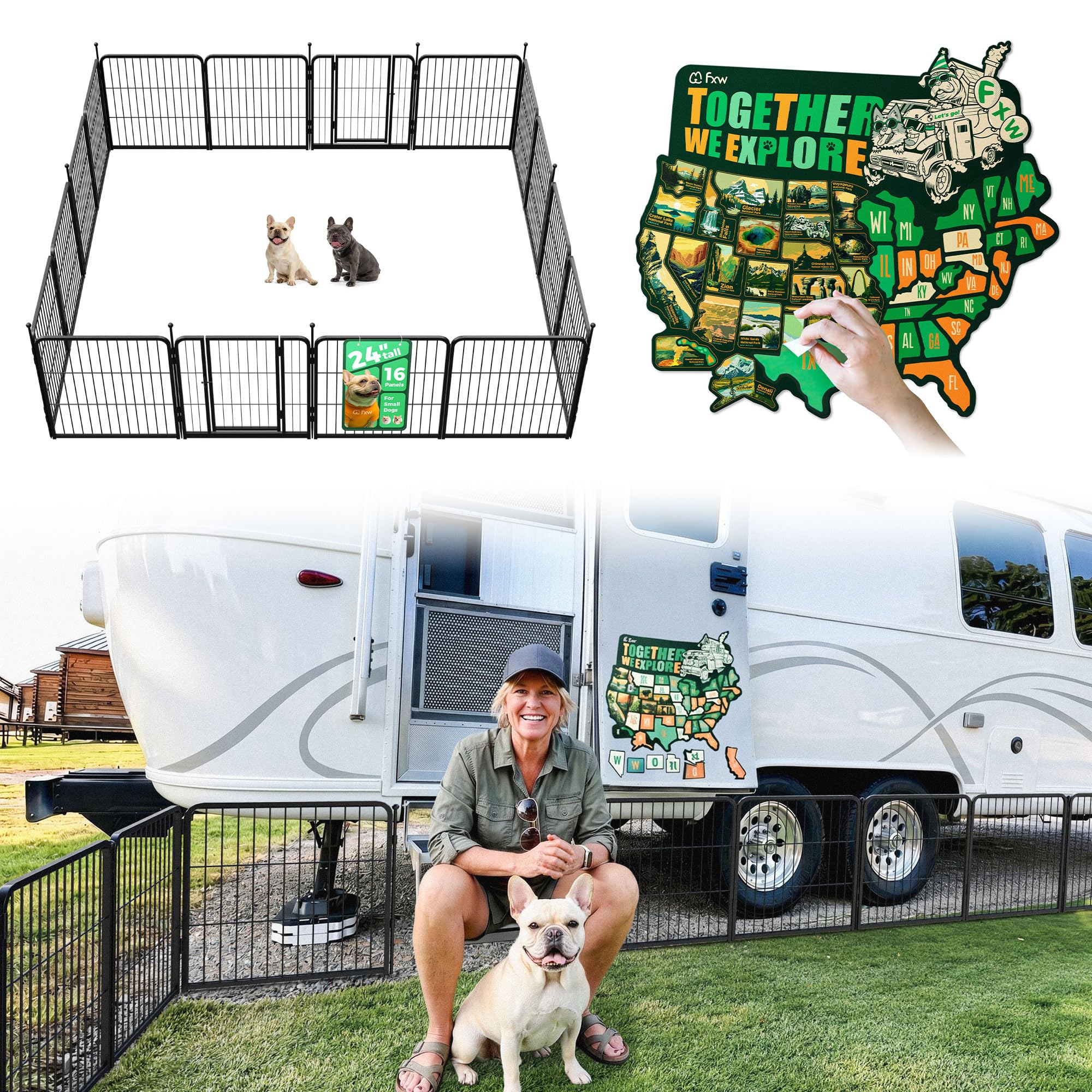 FXW Instant Dog Playpen, RV Camping, Outdoor & Yard