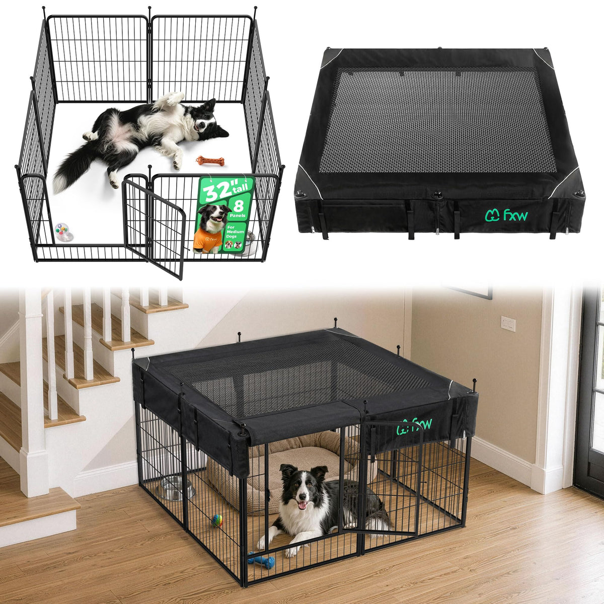 FXW Rollick Dog Playpen, Indoor, Yard & RV Camping