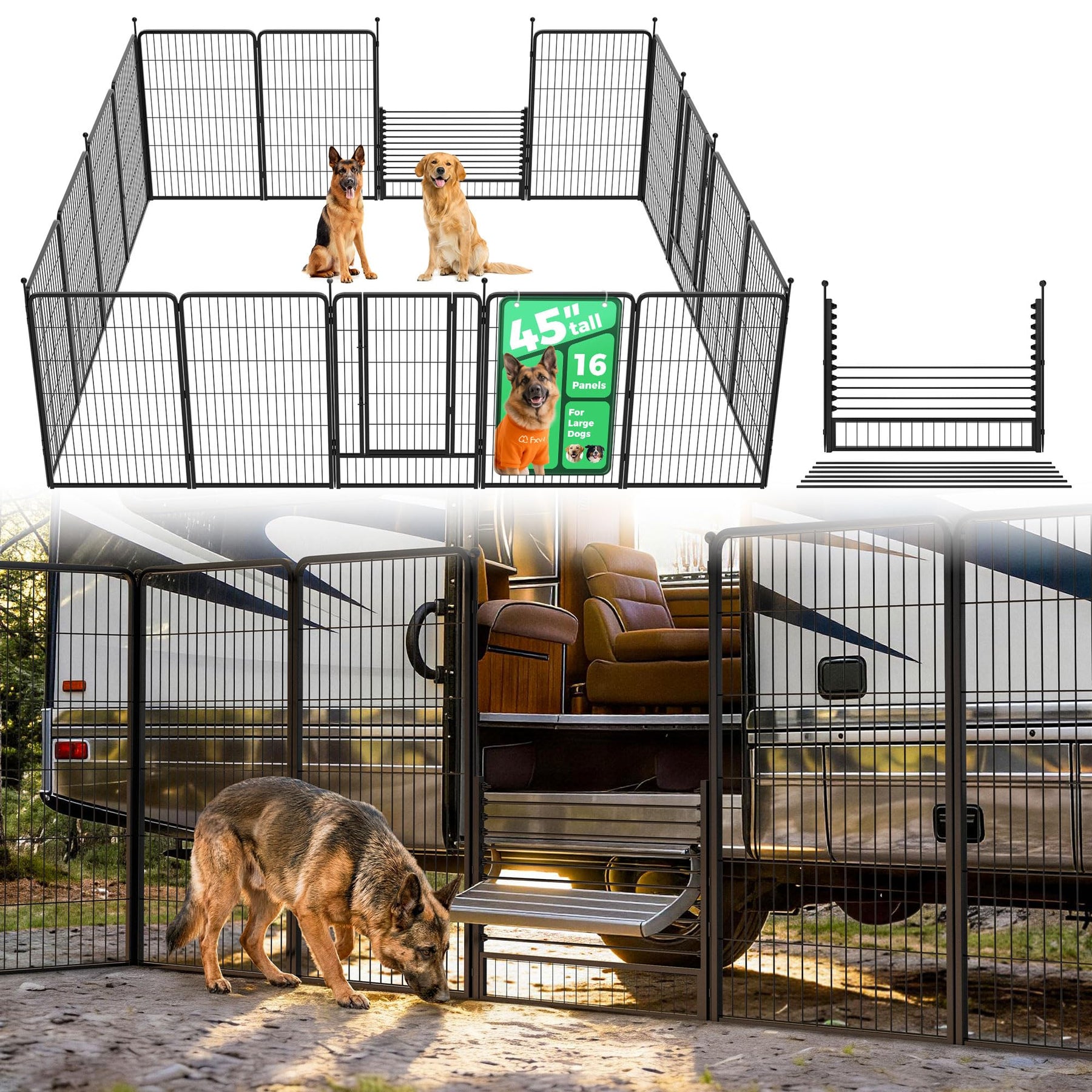 FXW Instant Dog Playpen, RV Camping, Outdoor & Yard