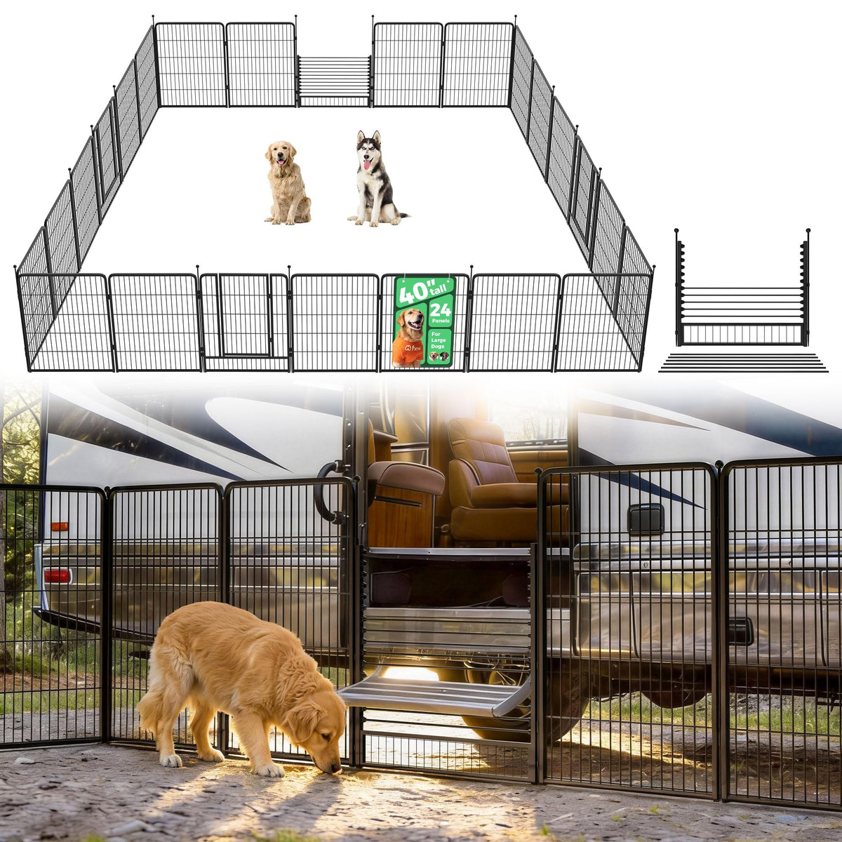 FXW Instant Dog Playpen, RV Camping, Outdoor & Yard
