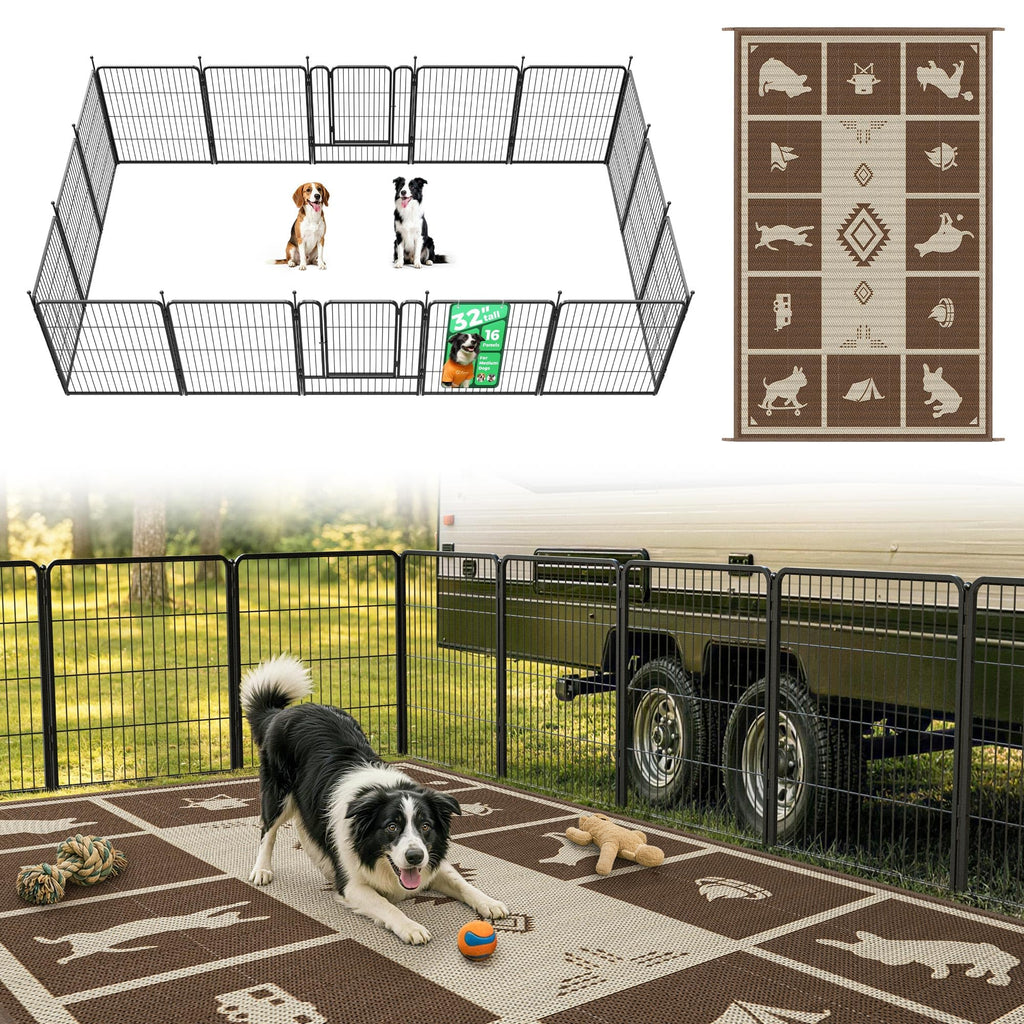 FXW Rollick Dog Playpen, Indoor, Yard & RV Camping