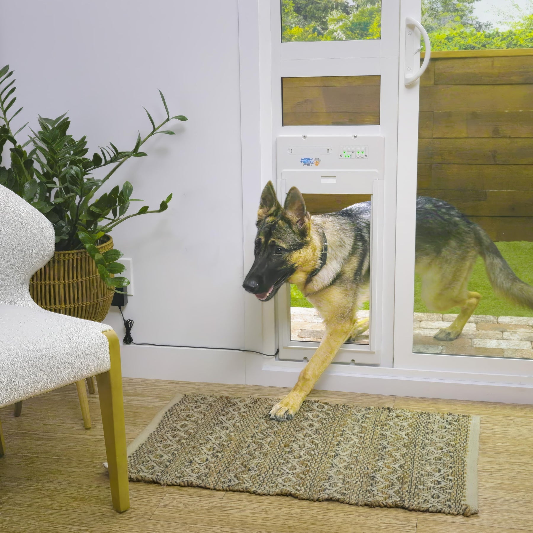 Power Pet Smart Roll Up Automatic Dog Door, WiFi