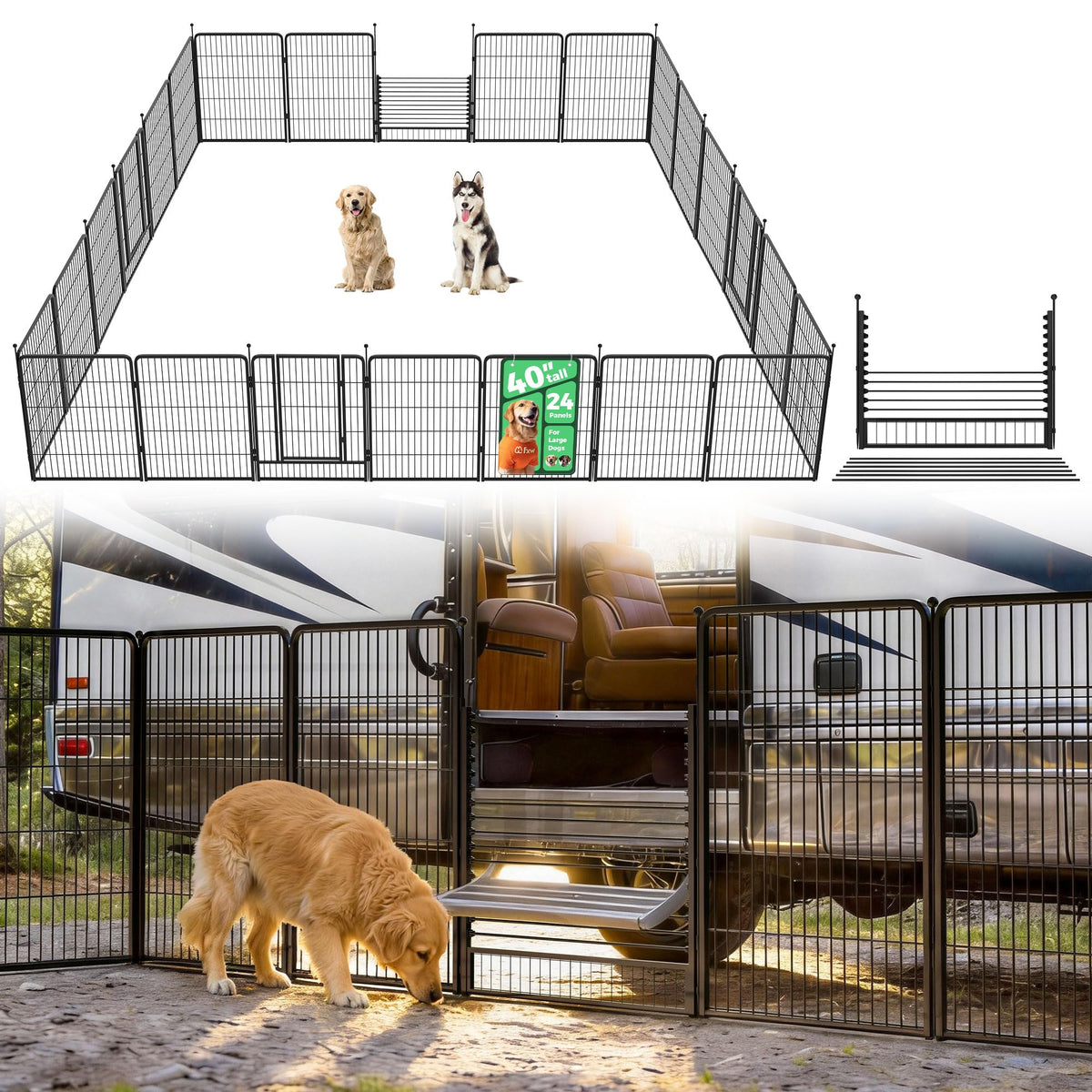 FXW Instant Dog Playpen, RV Camping, Outdoor & Yard