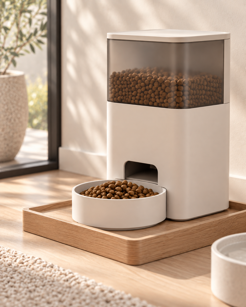 Pet enjoying a modern feeding routine